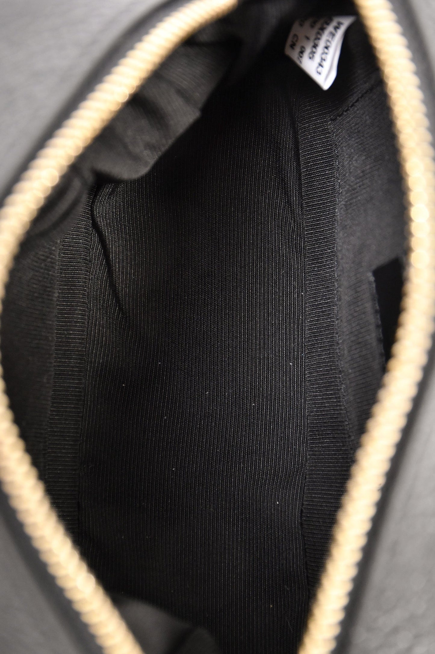 Furla Black Grained Leather Stud Camera Crossbody Bag