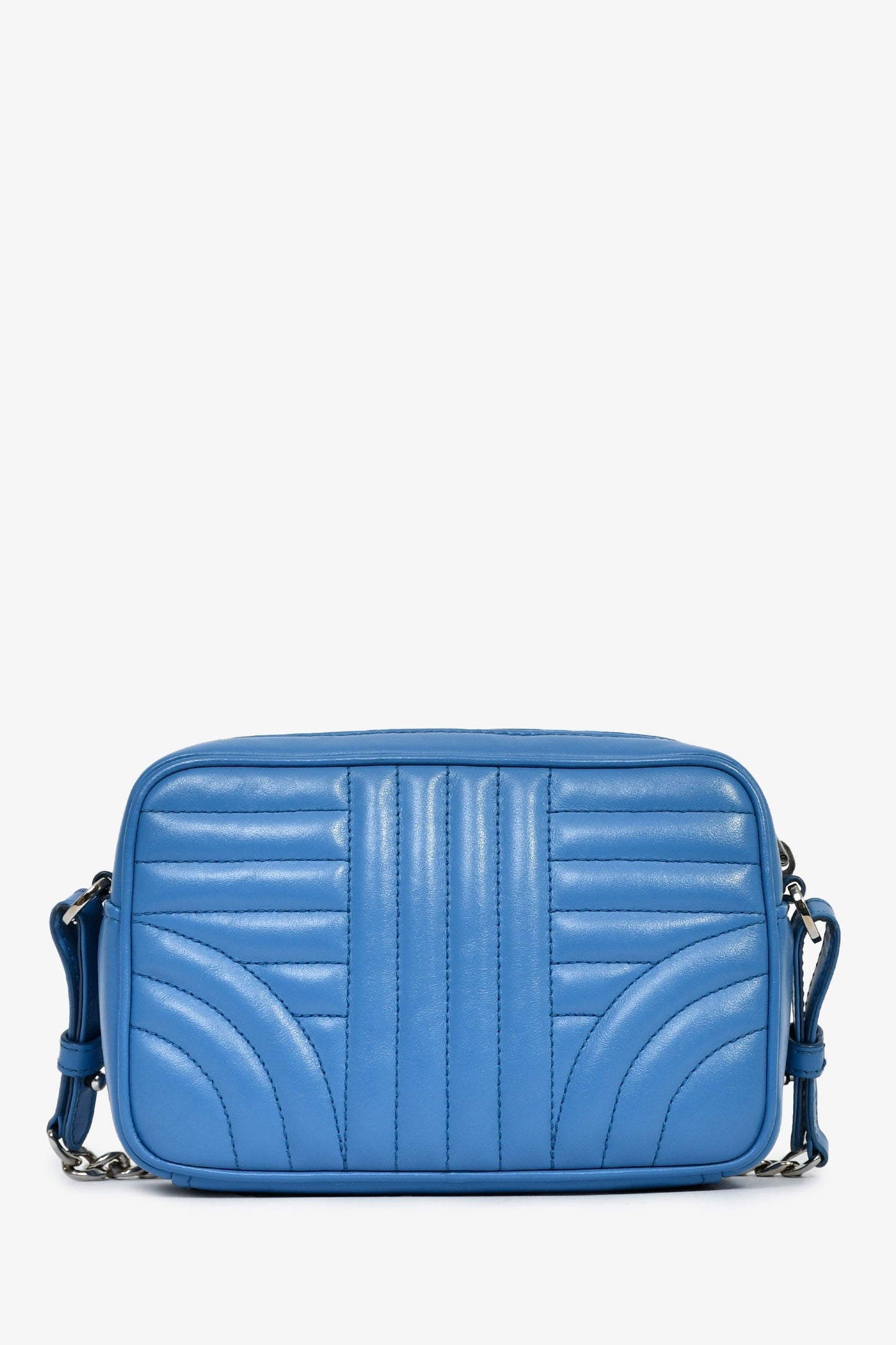 Prada Blue Calfskin Leather Diagramme Camera Bag