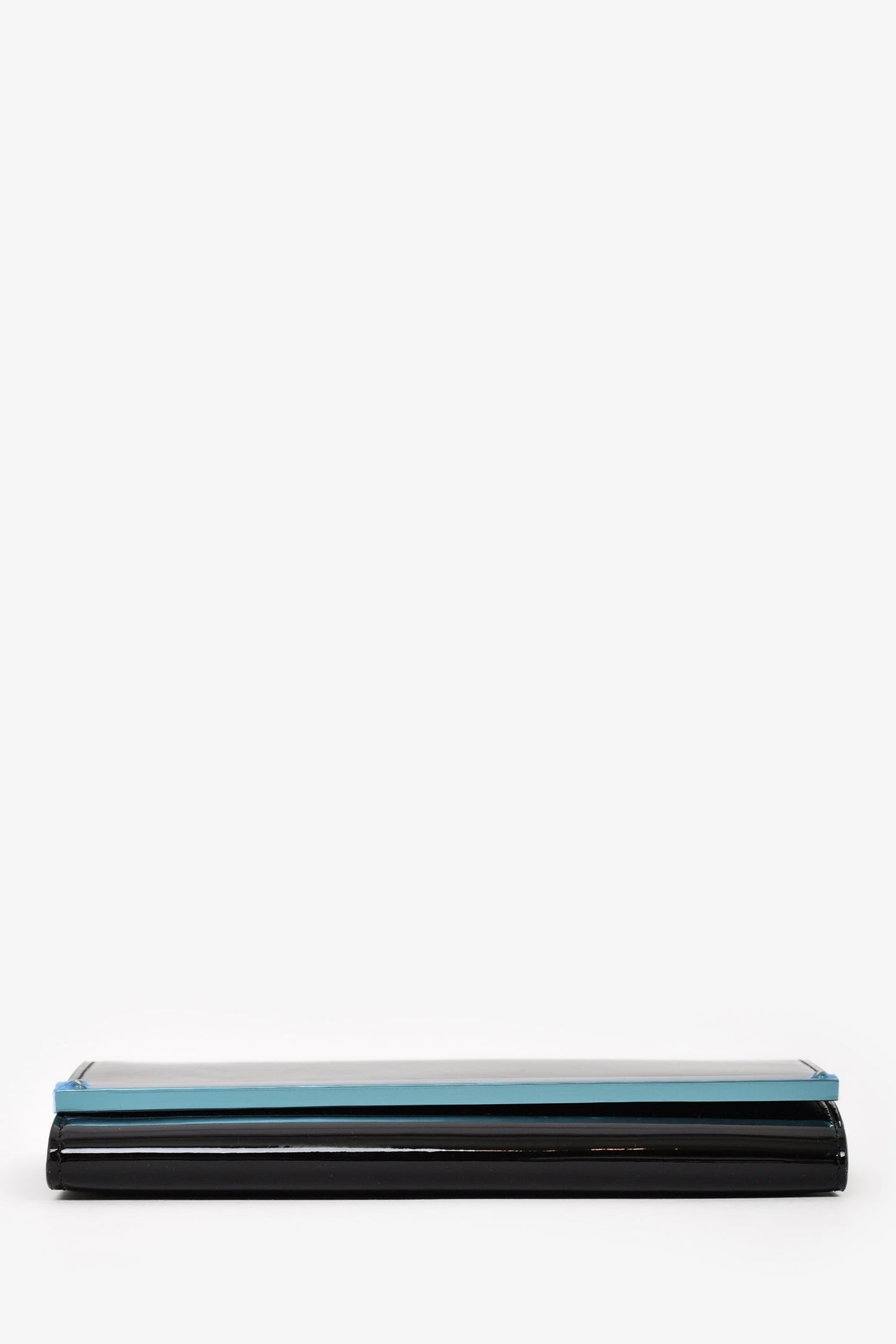 Jimmy Choo Black Patent Leather Milla Wallet on Chain