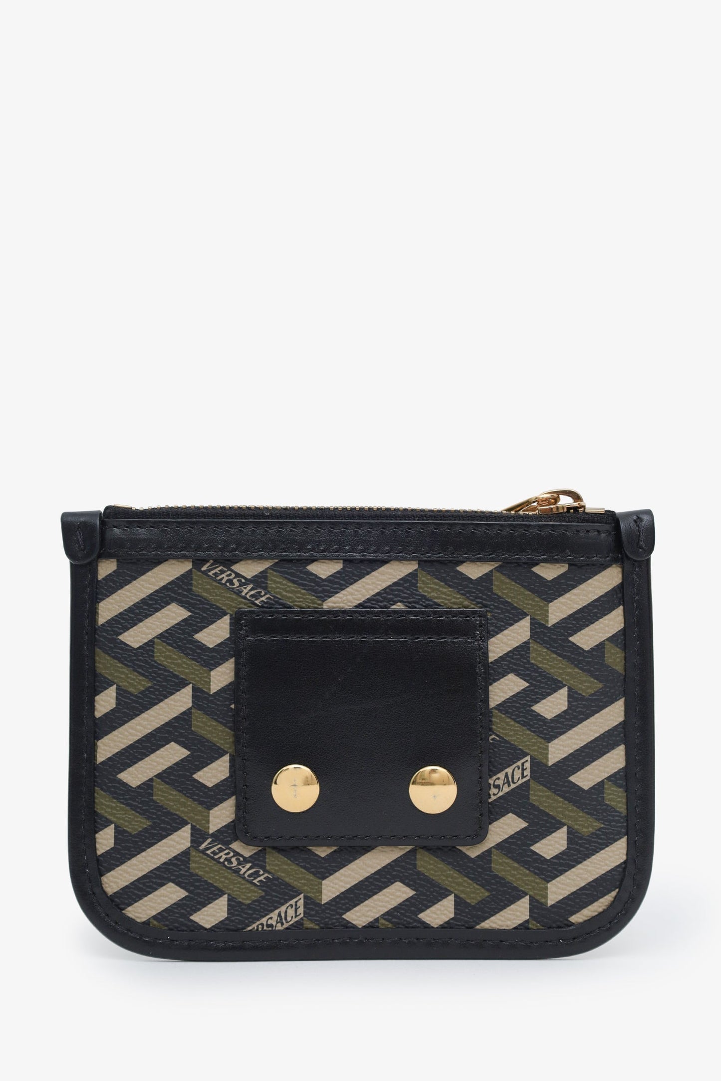 Versace Green La Greca Signature Pouch