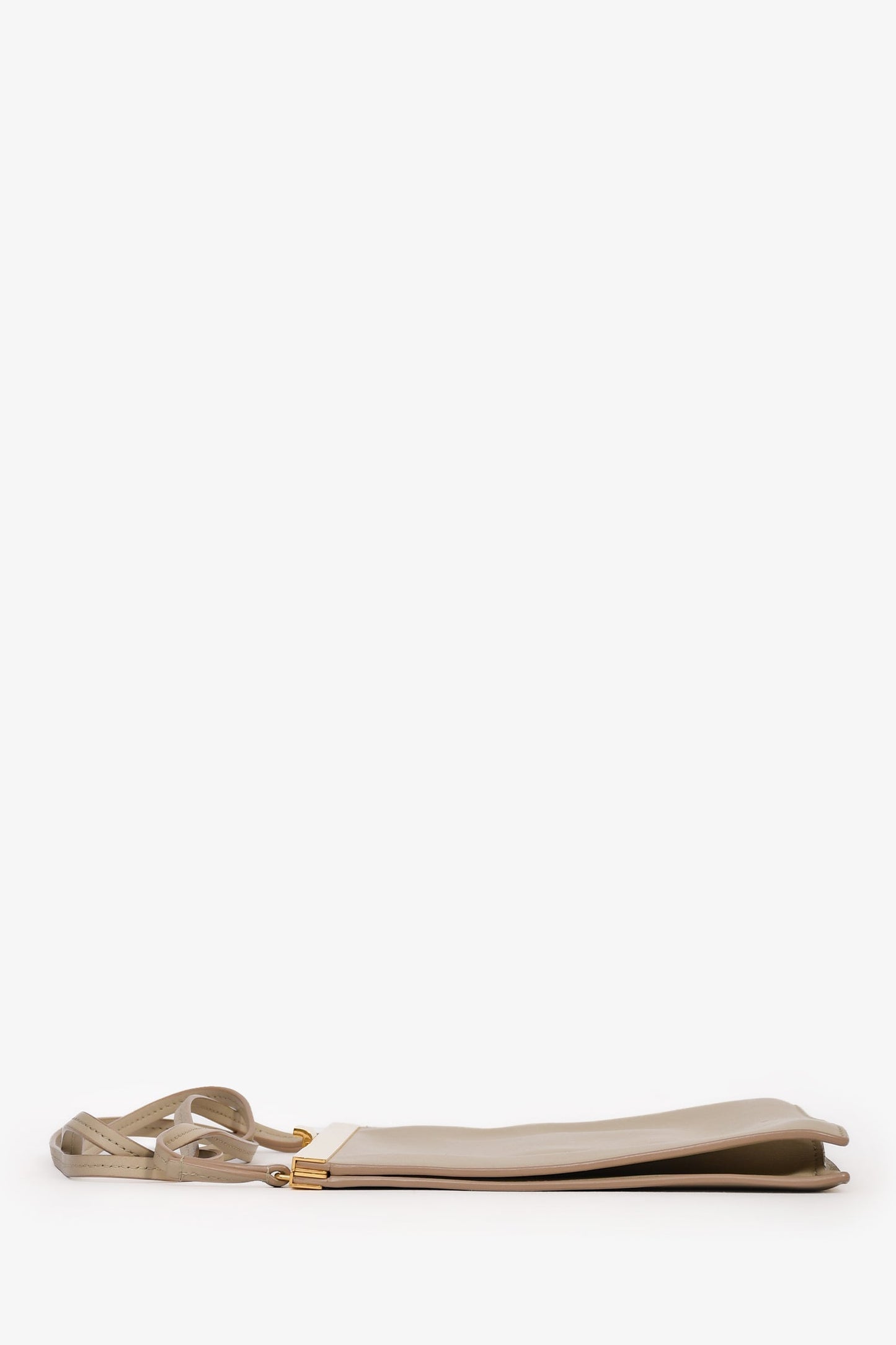Celine Beige Calfskin Leather 'Mini Clasp' Crossbody Bag