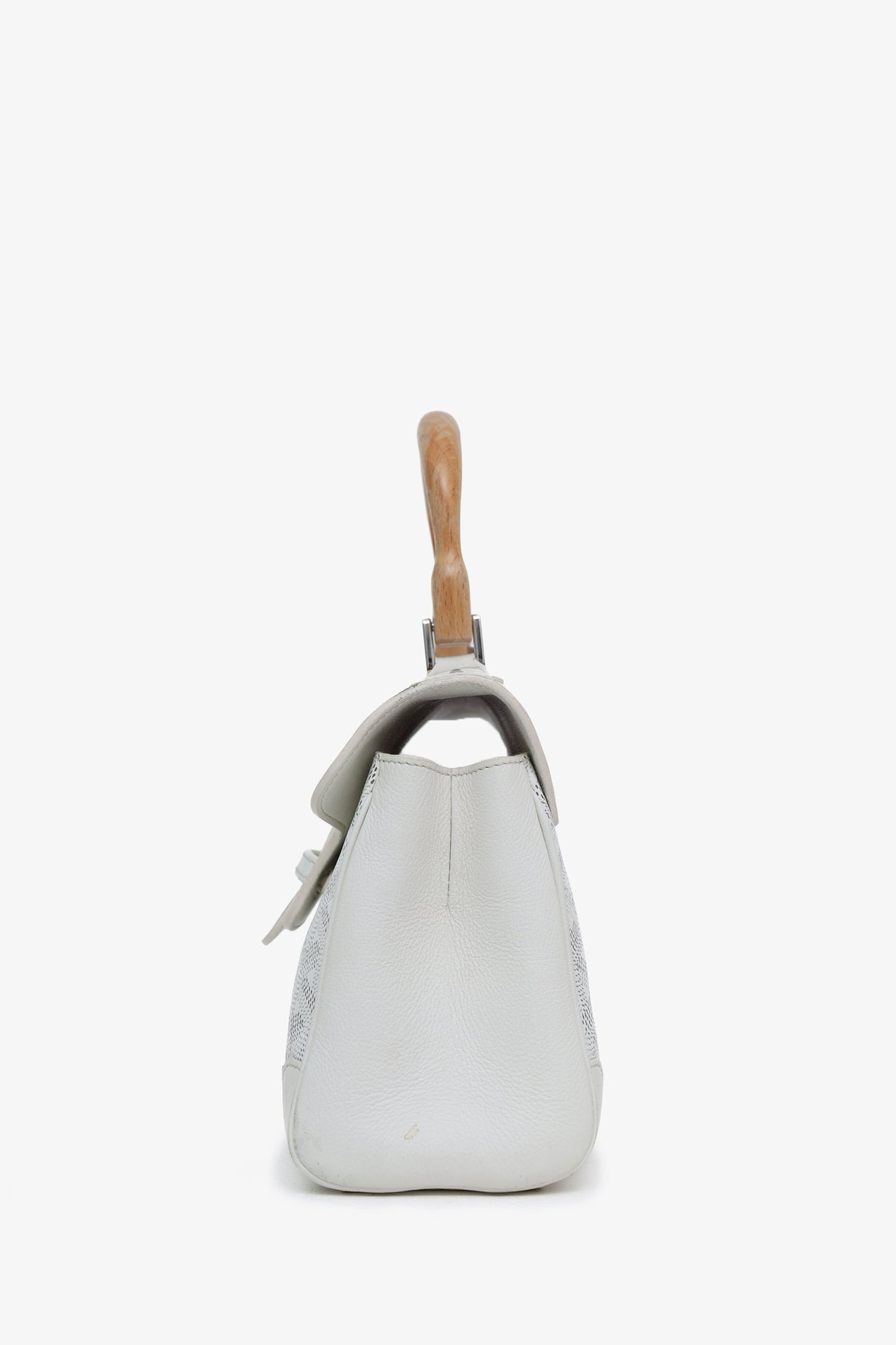 Goyard White Goyardine Mini Saigon Bag With Strap
