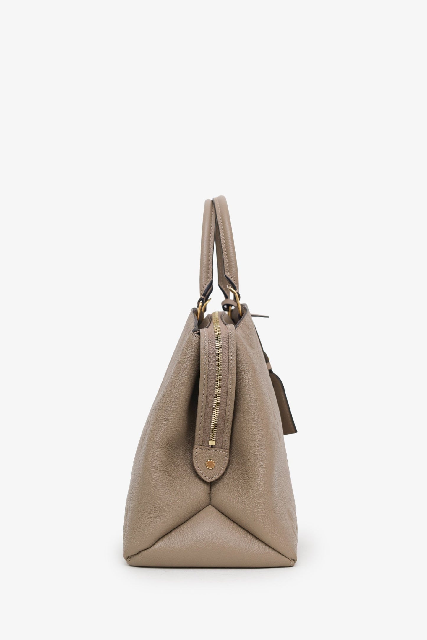 Louis Vuitton Taupe Monogram Empreinte Leather Grand Palais Top Handle Bag
