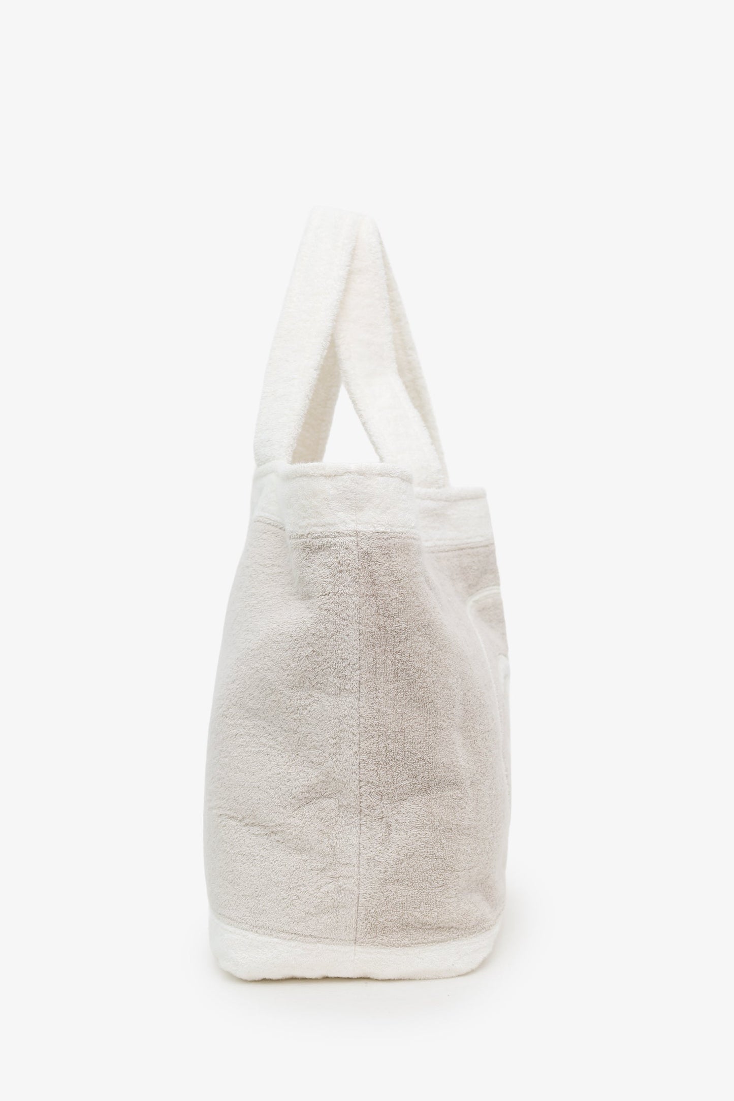 Chanel™ Beige/White Terry Cotton CC Beach Tote Towel Set