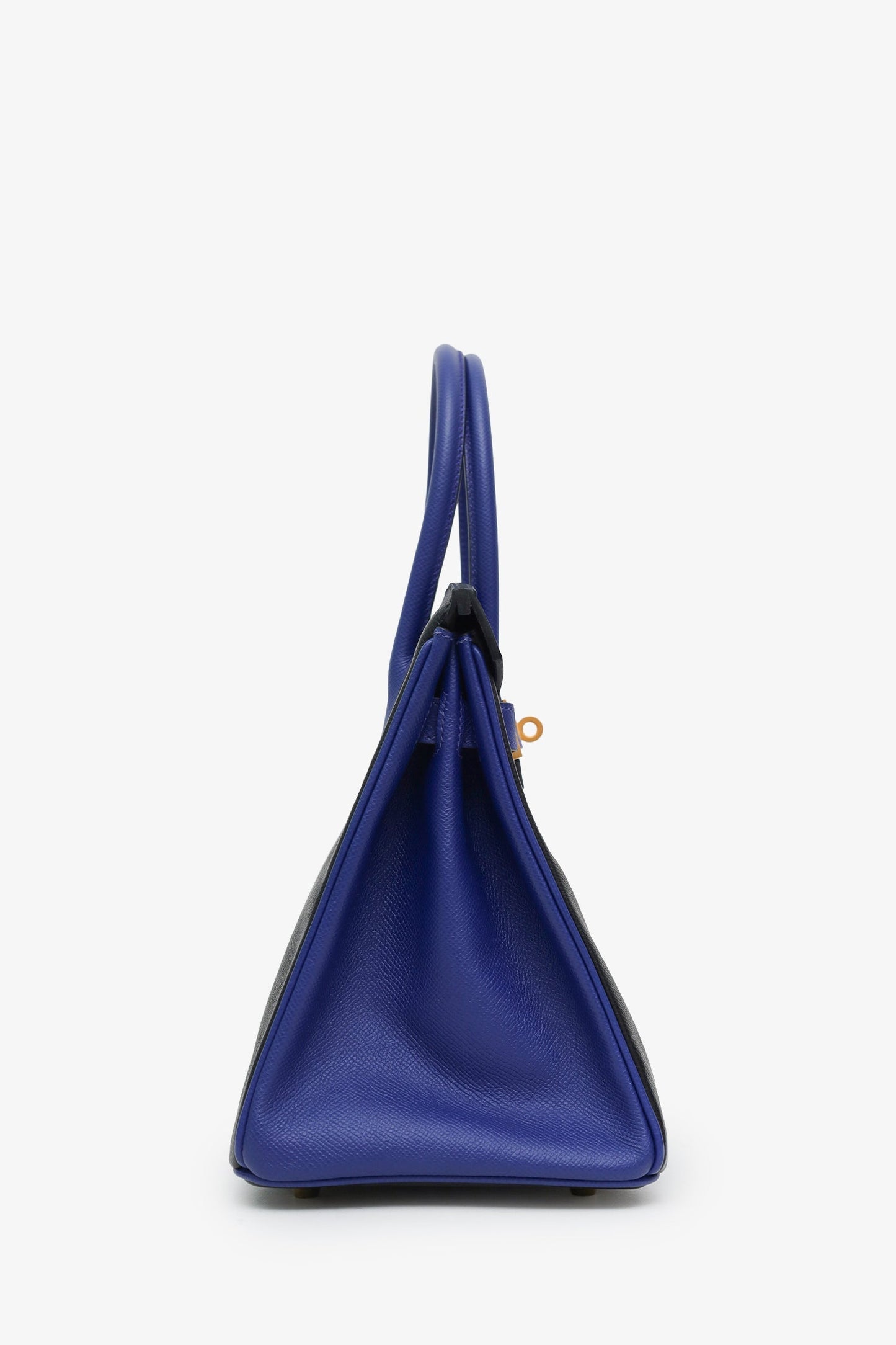 Hermès 2018 Special Order Black/Blue Epsom Leather Birkin 30