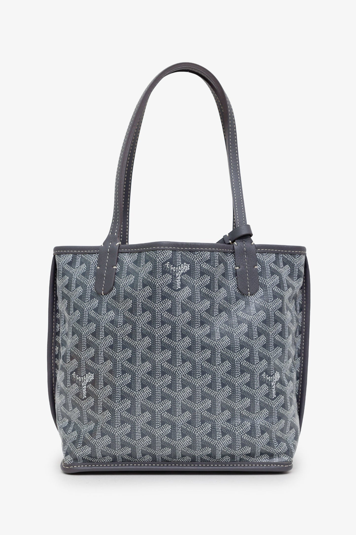 Goyard Grey Goyardine Coated Canvas Anjou Mini Tote Bag With Pouch