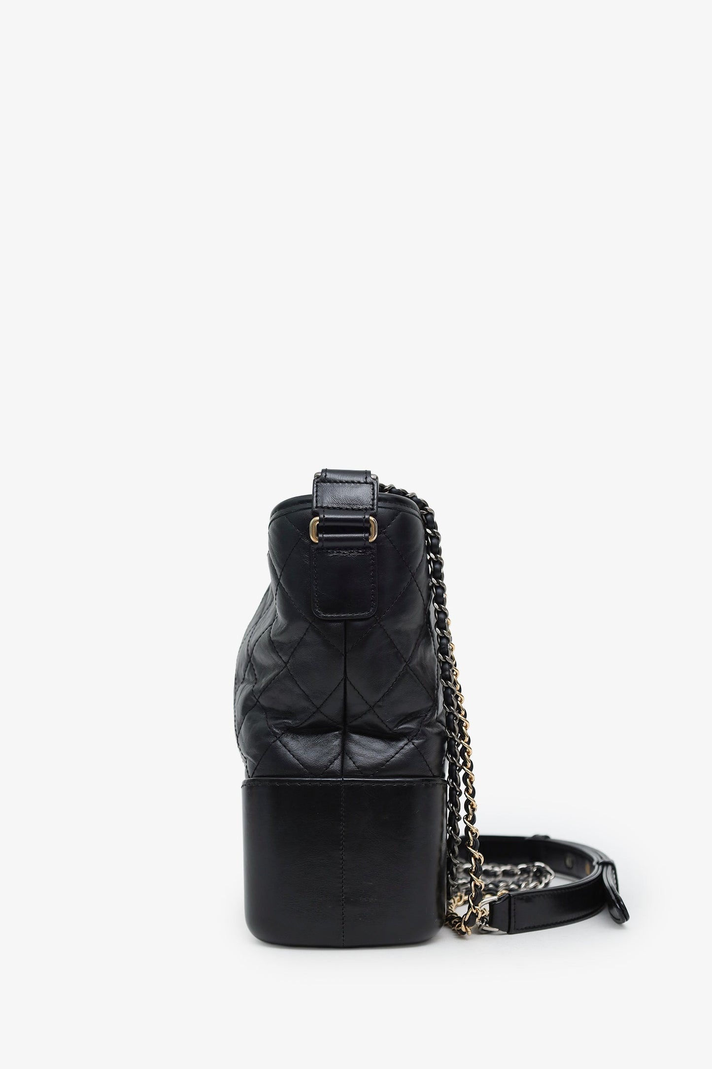 Chanel™ 2018 Black Quilted Calfskin Medium Gabrielle Crossbody Bag