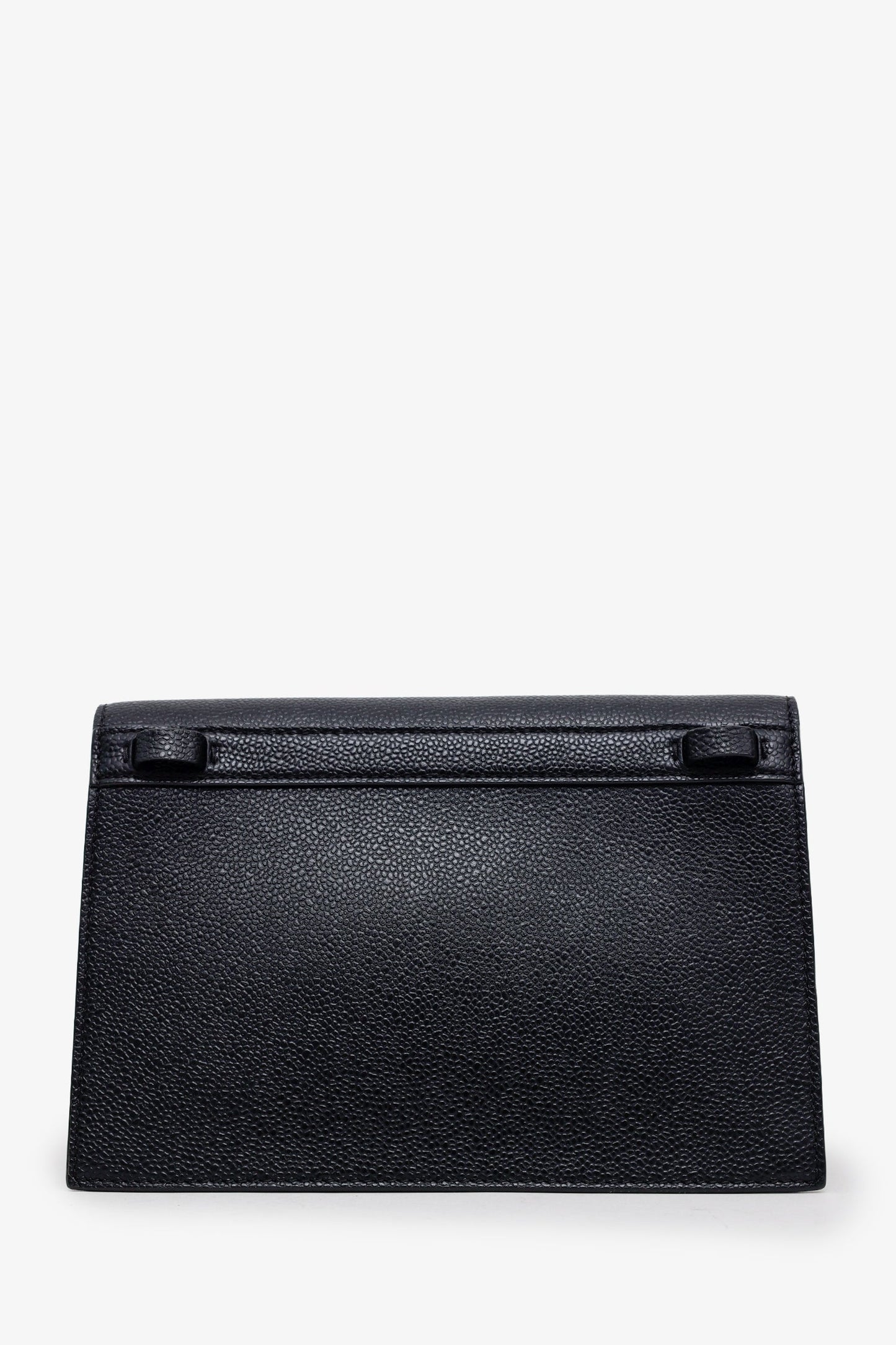 Thom Browne Black Grained Leather Lady Folio Crossbody Bag