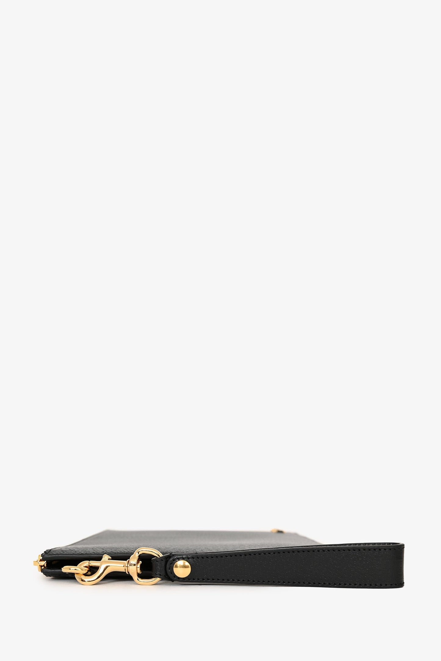 Gucci Black Leather Horsebit 1955 Zip Pouch