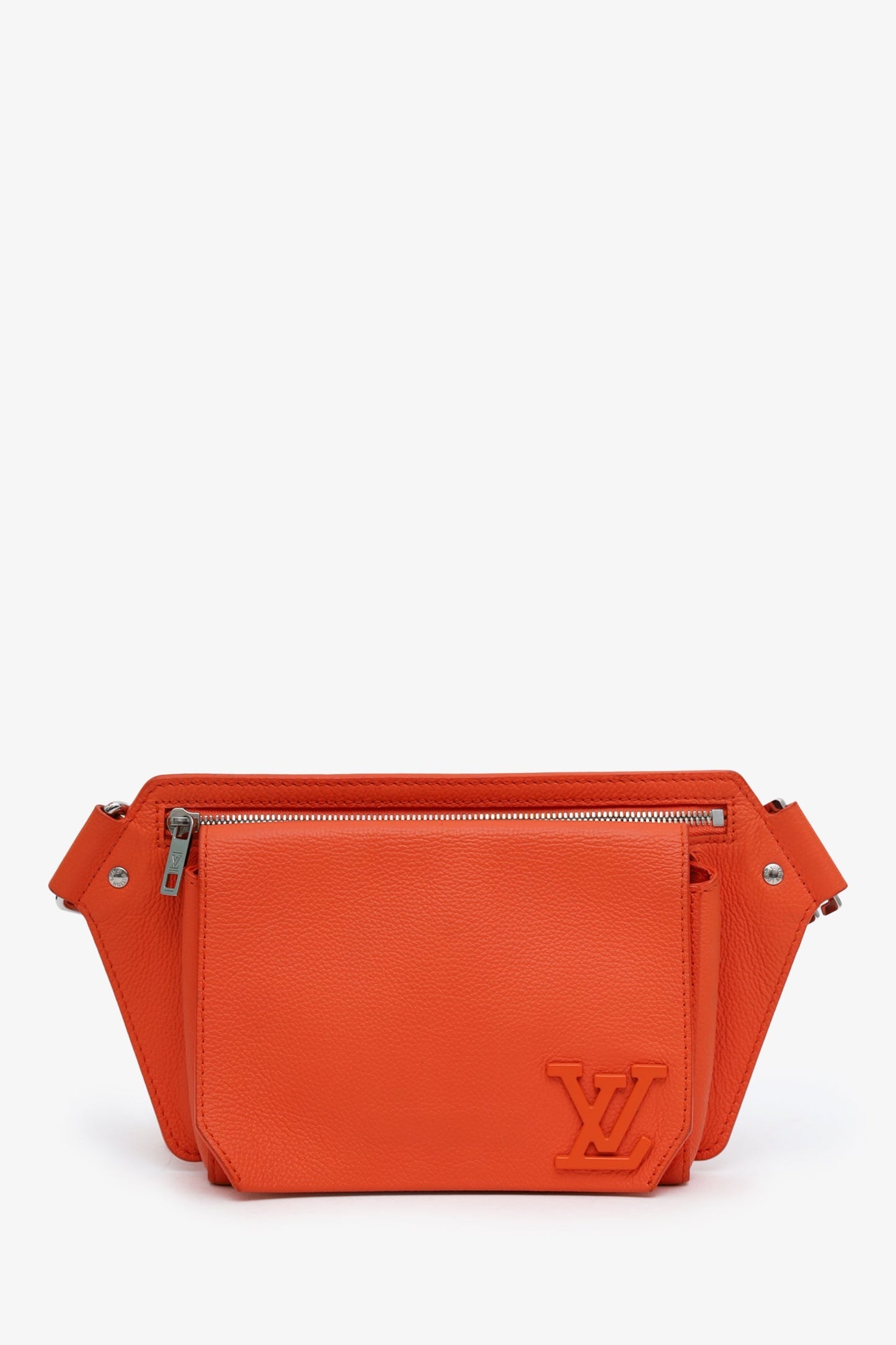 Louis Vuitton Orange Leather Aerogram Takeoff Sling Bag