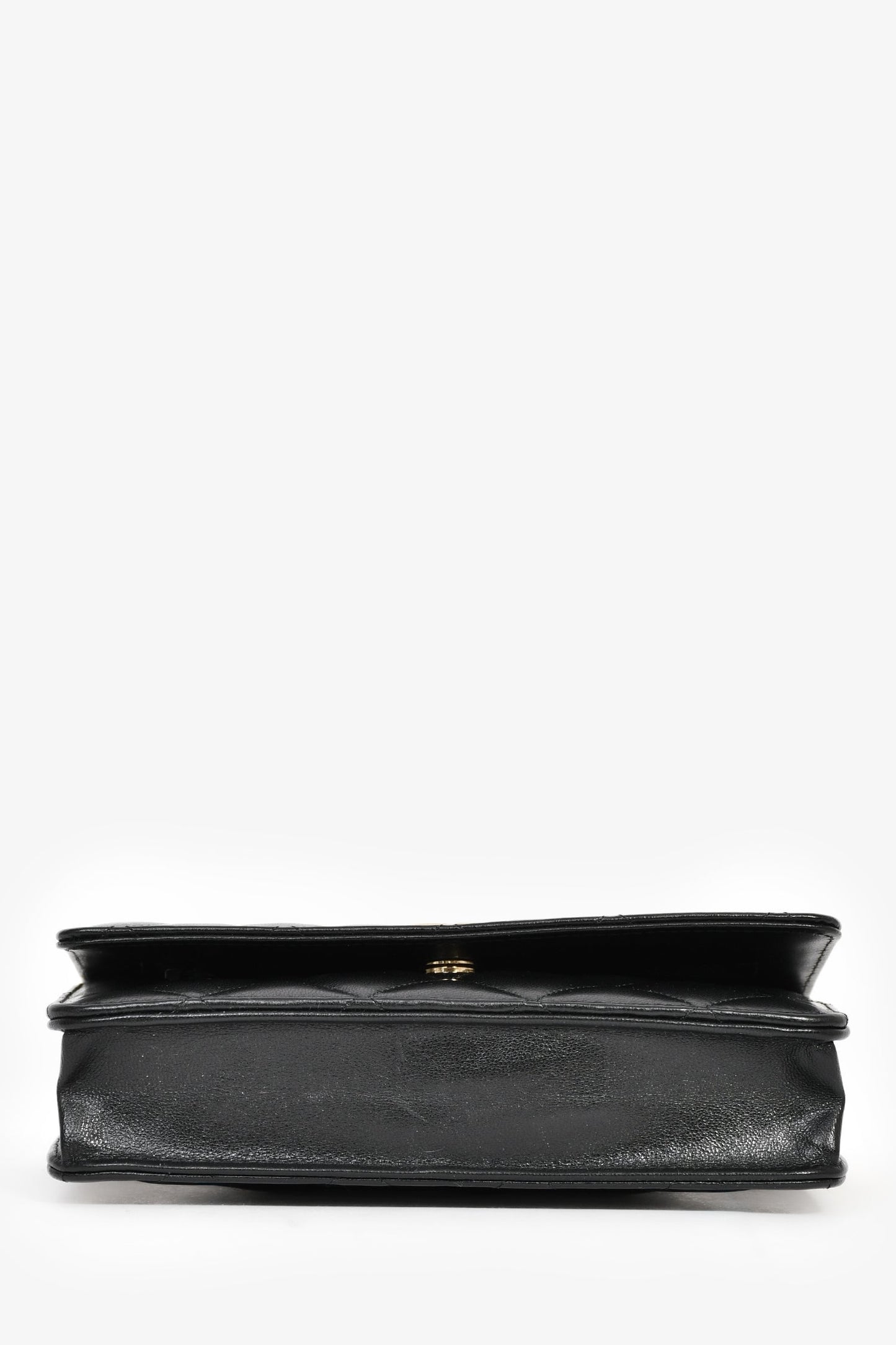 Chanel™ 2022C Black Lambskin Leather CC 'Punk Essential' Wallet on Chain