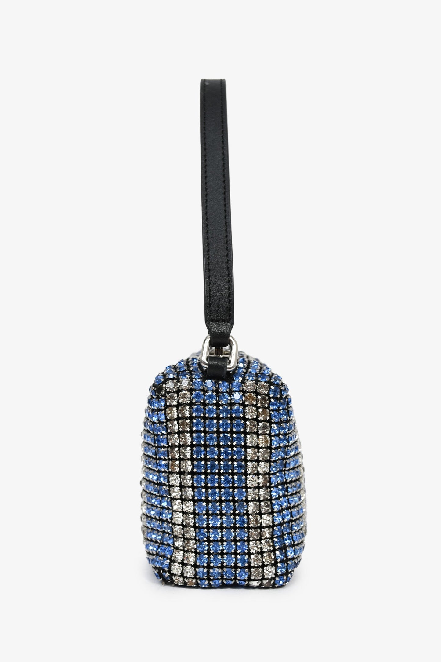 Alexander Wang Blue Small Heiress Crystal Mesh Pouch