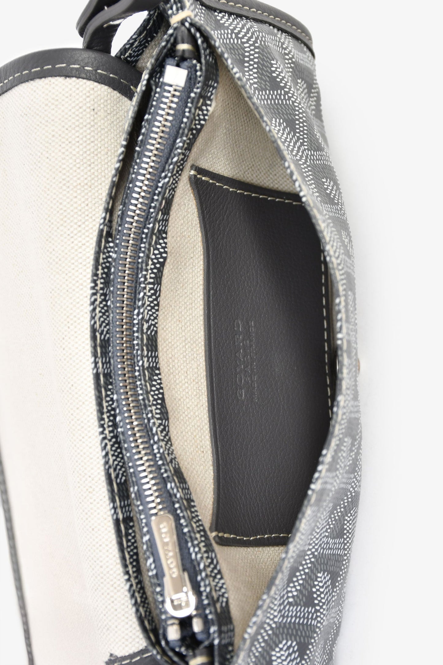 Goyard 2024 Grey Goyardine Plumet Crossbody Bag