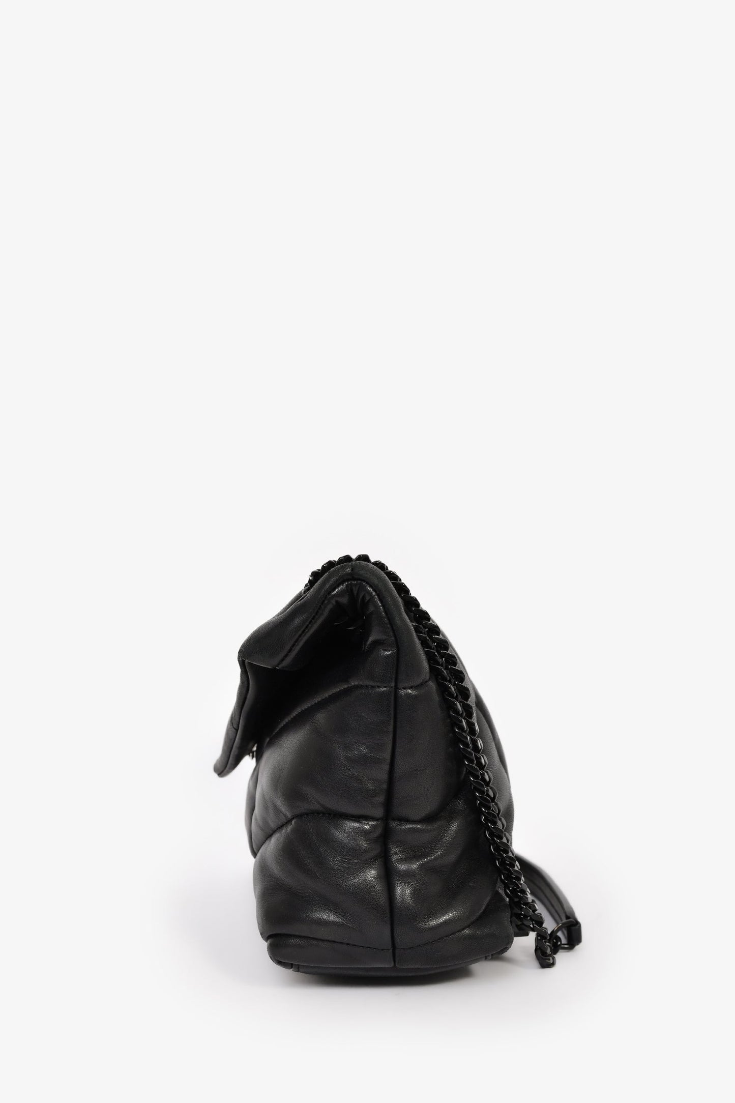 Saint Laurent Black Leather Lou Lou Small Shoulder Bag