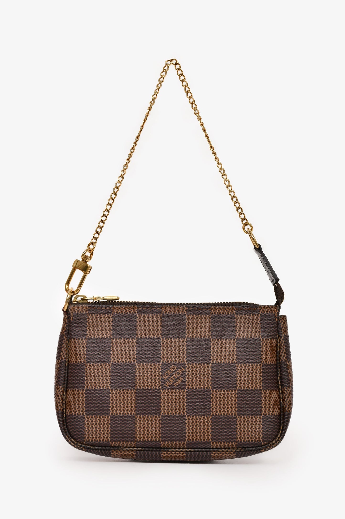 Louis Vuitton Damier Ebene Leather Mini Pochette Accesoires