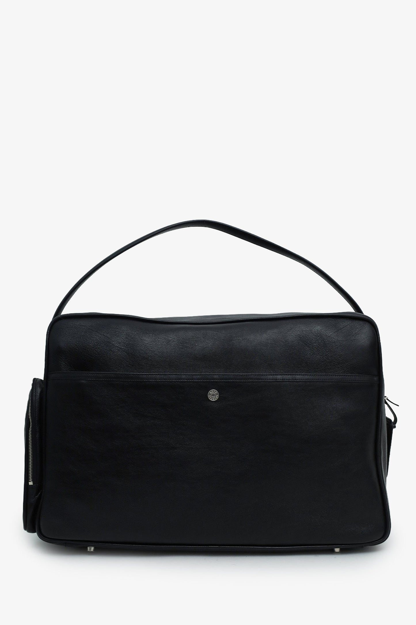 Acne Studios Black Leather Camero Hotel Duffle Bag