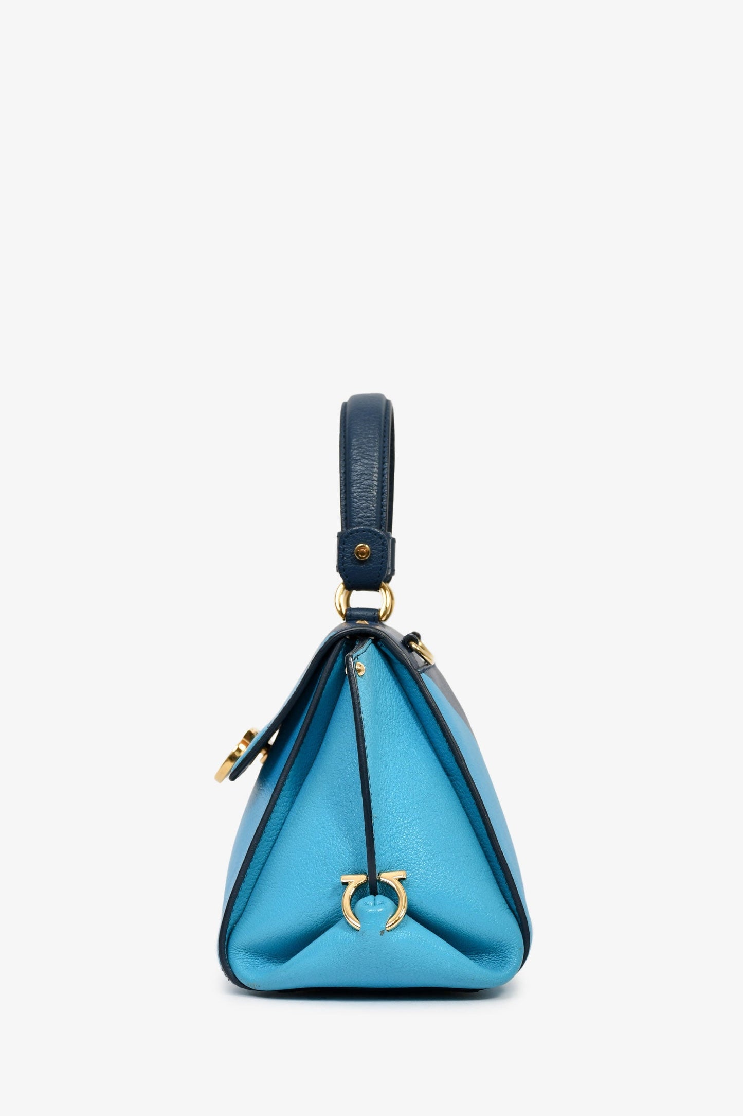 Salvatore Ferragamo 2016 Blue Sofia Leather Shoulder Bag