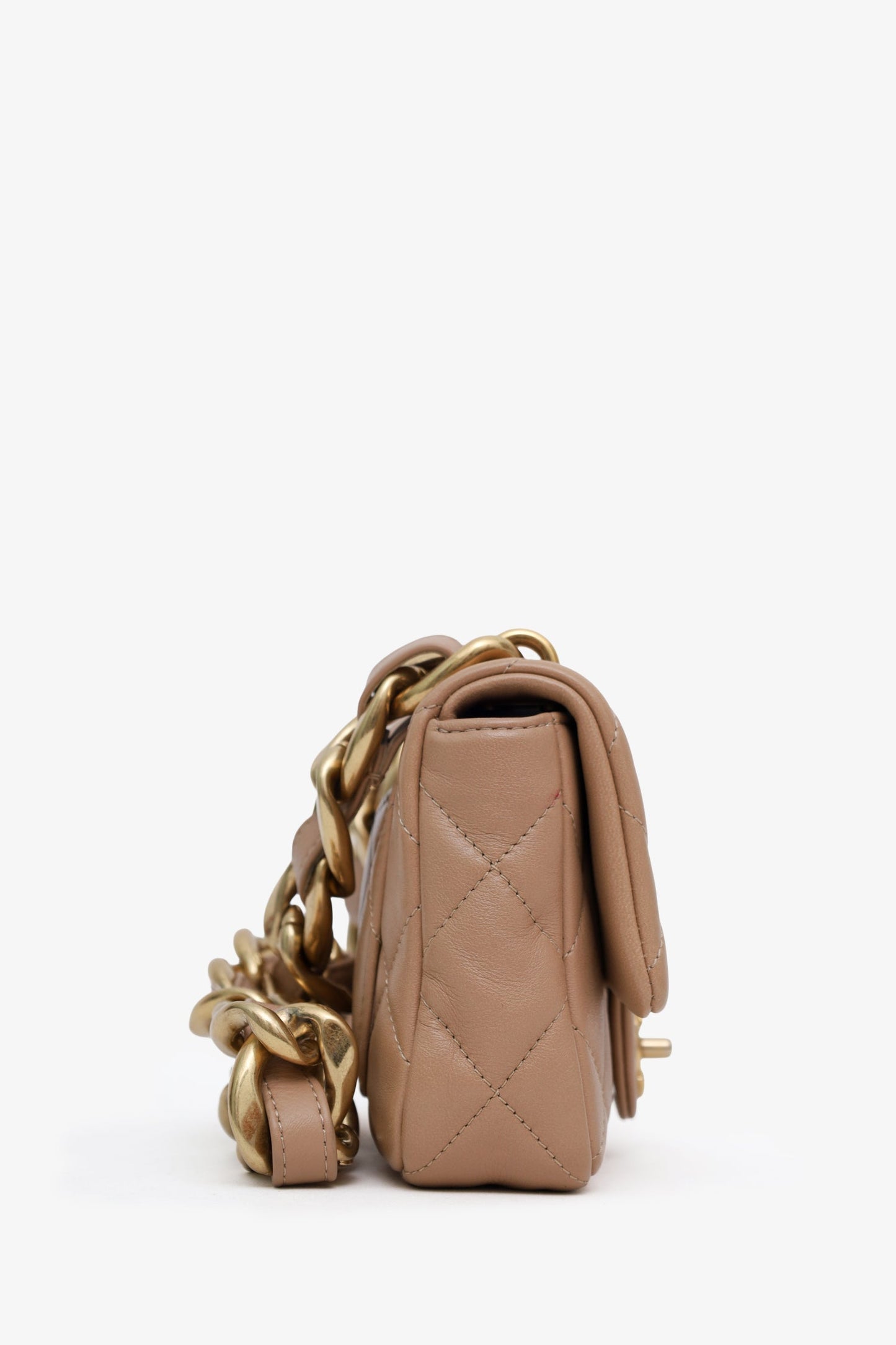 Chanel™ 2022 Spring Summer Beige Lambskin Small Funky Town Flap Shoulder Bag