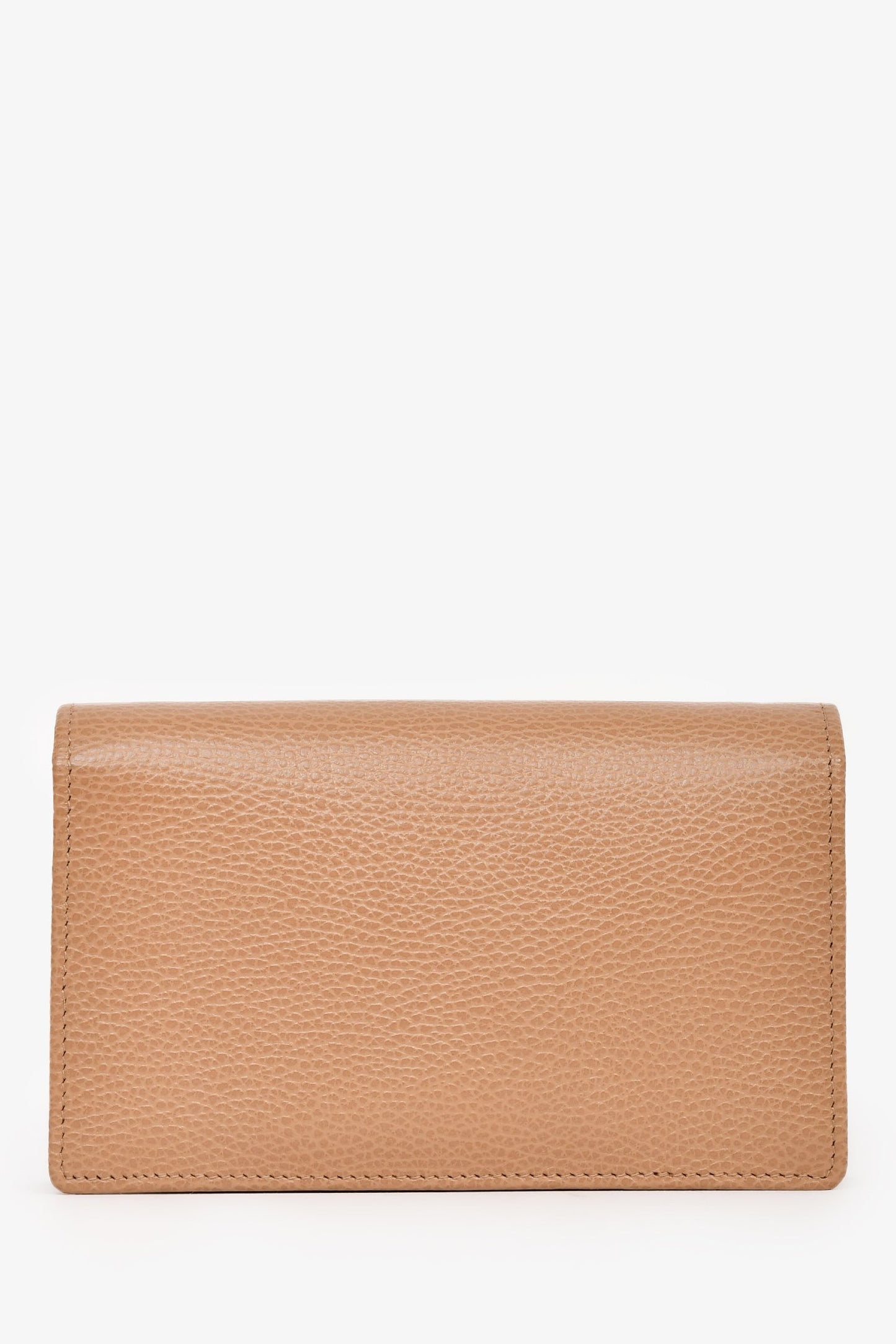 Gucci Beige Leather GG Wallet On Chain
