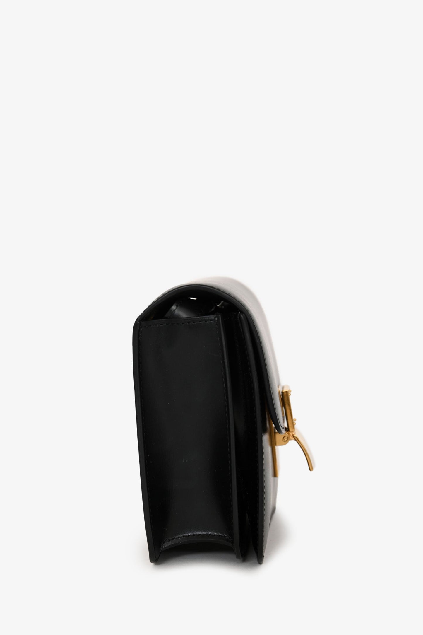 Celine 2021 Black Leather Teen Box Crossbody