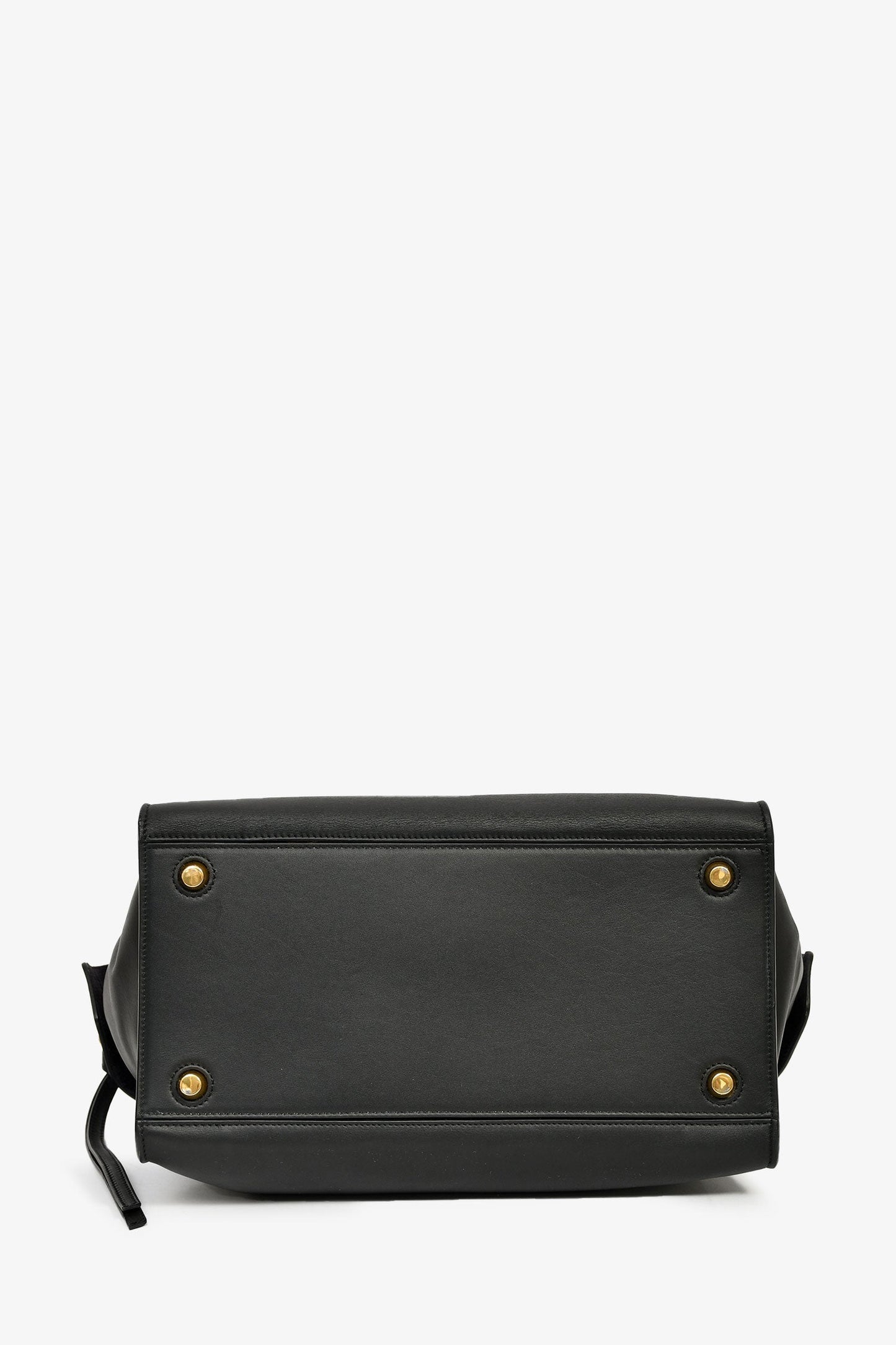 Celine Black Leather Medium Ring Bag