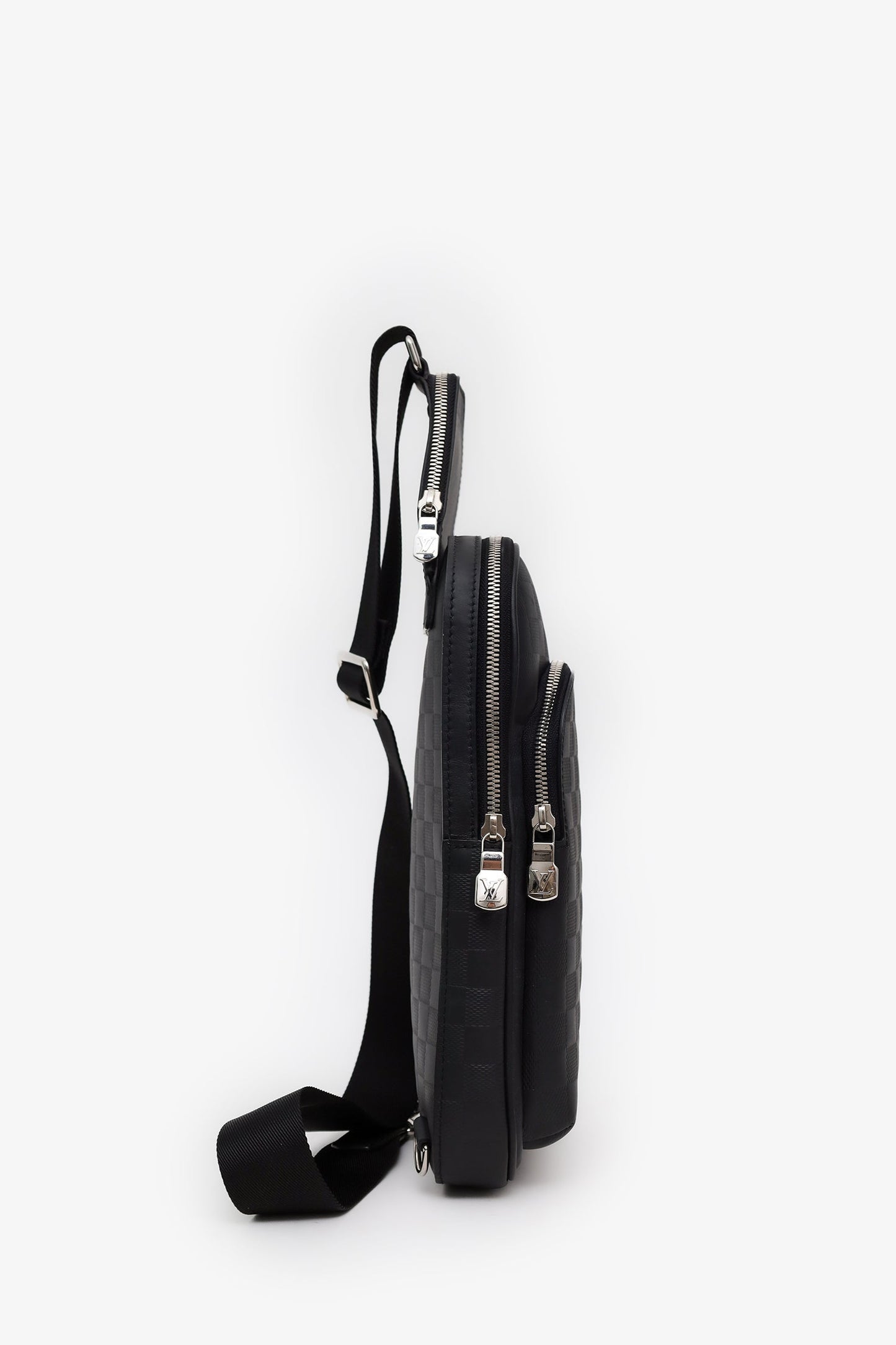 Louis Vuitton Black Leather Damier Infini Avenue Sling Bag