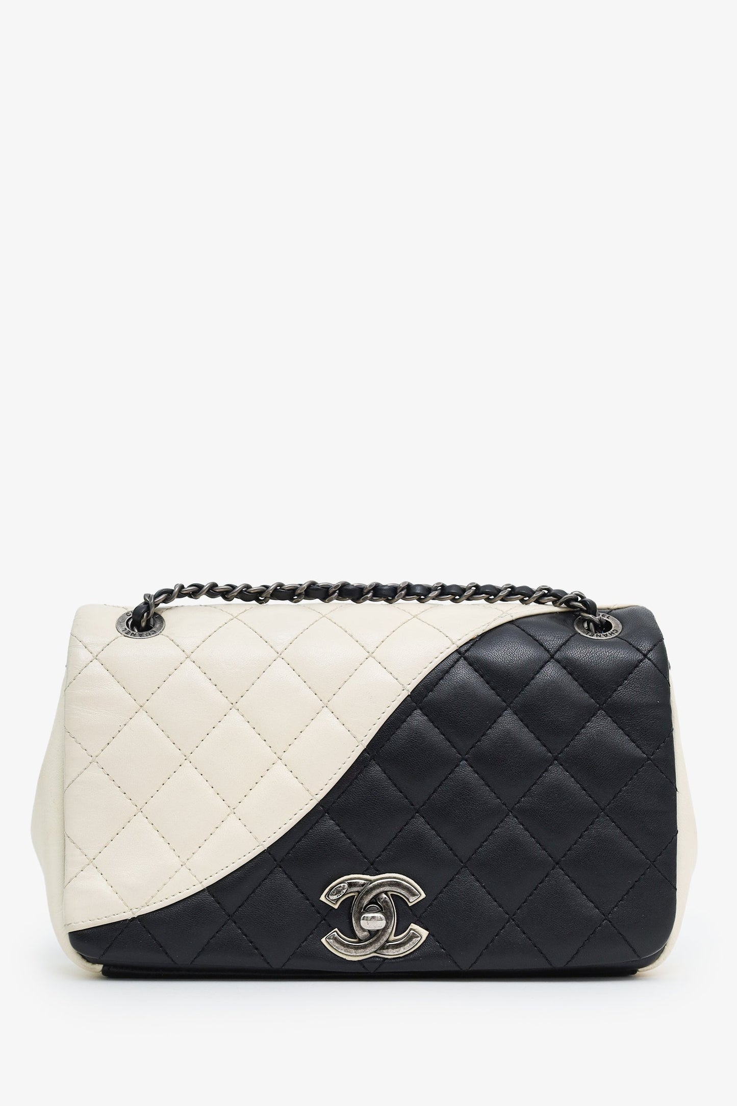 Chanel™ Black/White Quilted Lambskin Paris-Seoul Yin Yang Flap Bag