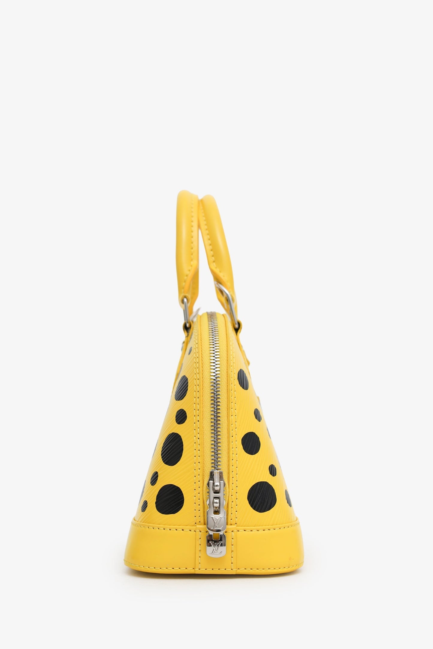 Louis Vuitton x Yayoi Kusama Yellow/Black Epi Leather Dots Alma BB with Strap