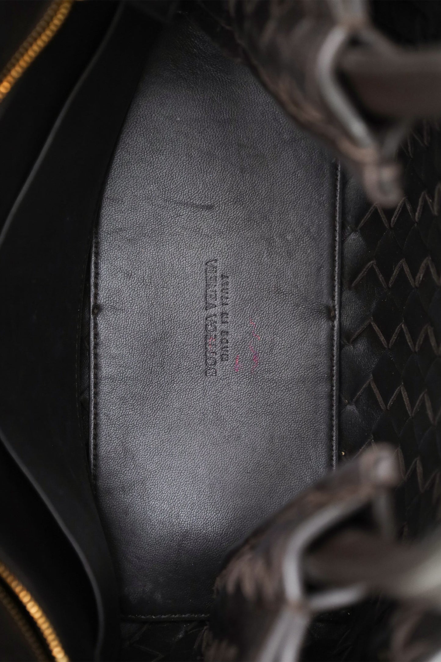Bottega Veneta Dark Brown Leather Intrecciato Small Andiamo Shoulder Bag