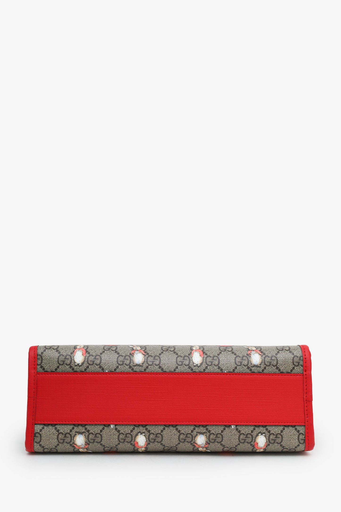 Gucci X Peter Rabbit Red/Beige GG Supreme Monogram Rabbit Apple Children Tote