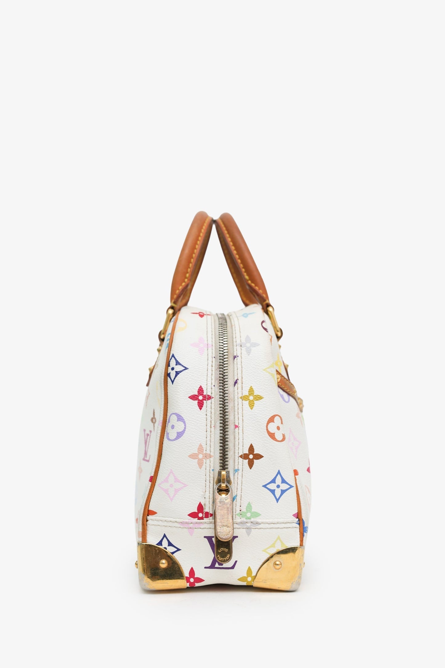 Louis Vuitton x Takashi Murakami White Multicolour Top Handle Bag