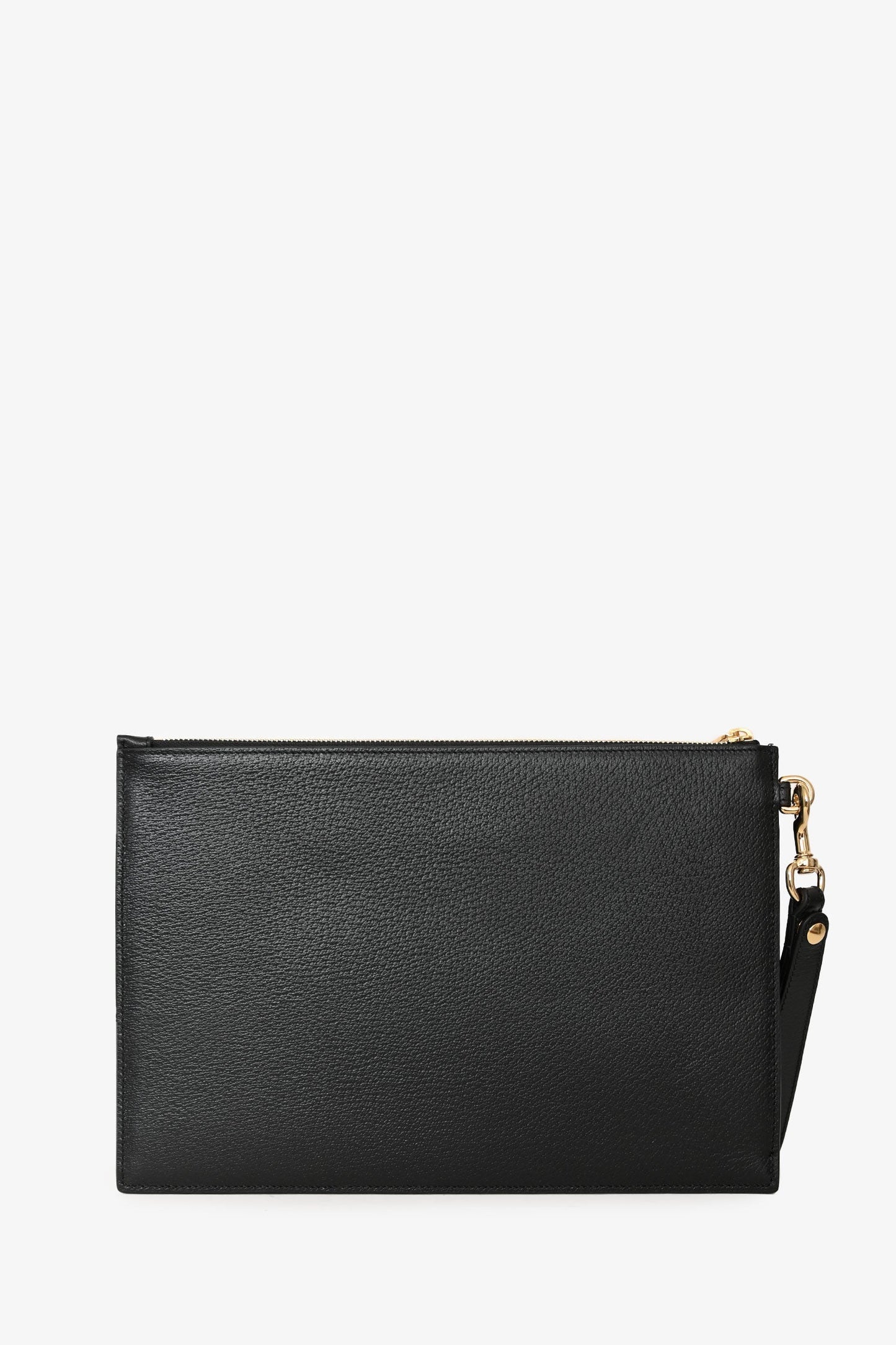 Gucci Black Leather Horsebit 1955 Zip Pouch