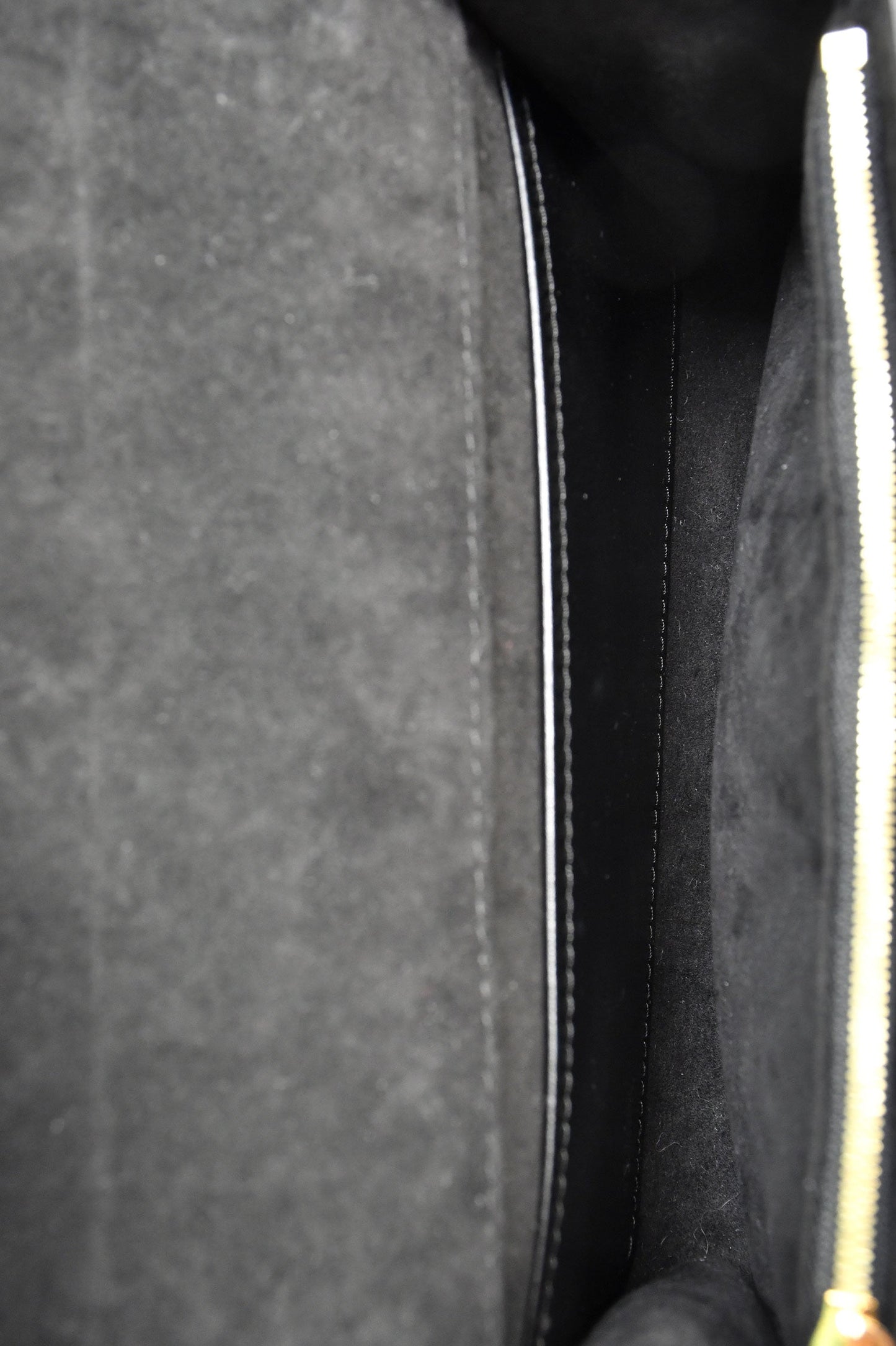 Louis Vuitton Black Leather 'Pochette Louise' GM Shoulder Bag
