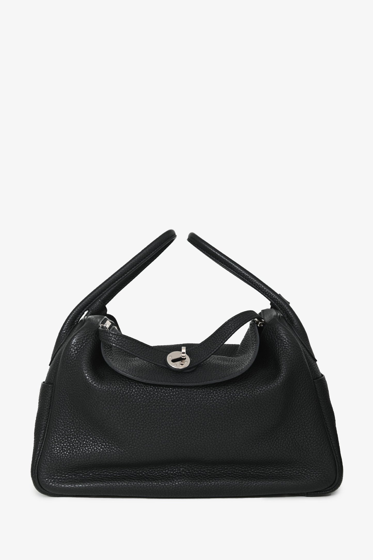 Hermès 2012 Black Clemence Leather Lindy 34 PHW