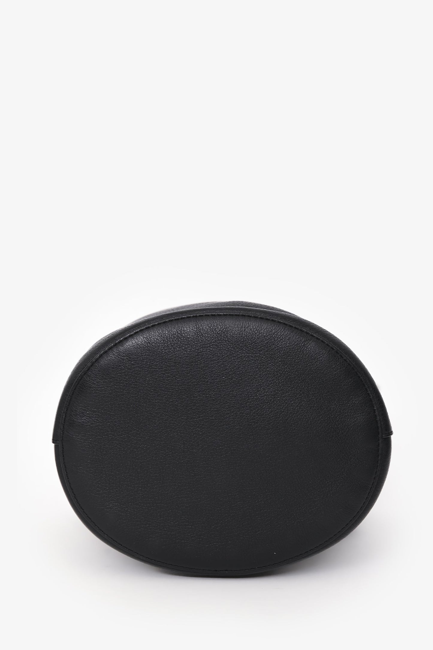 Mansur Gavriel Black Leather Logo Bucket Bag