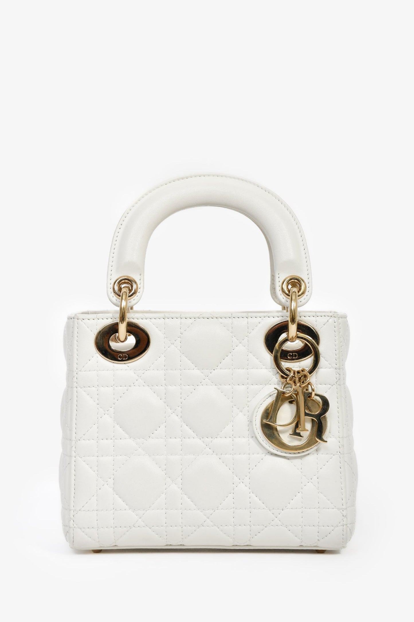 Christian Dior 2021 White Leather Mini Lady Dior