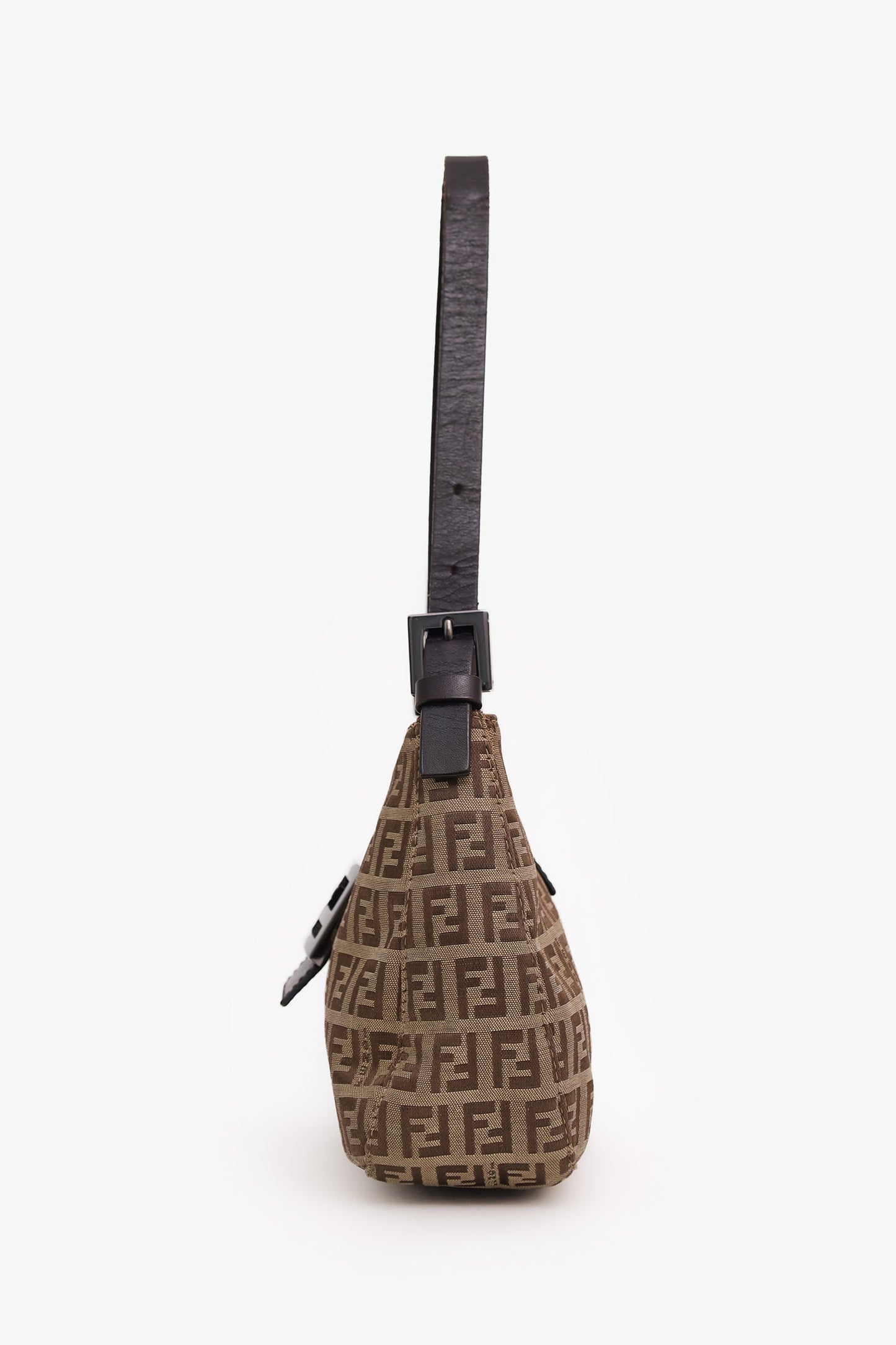 Fendi Beige Zucchino Canvas Shoulder Bag