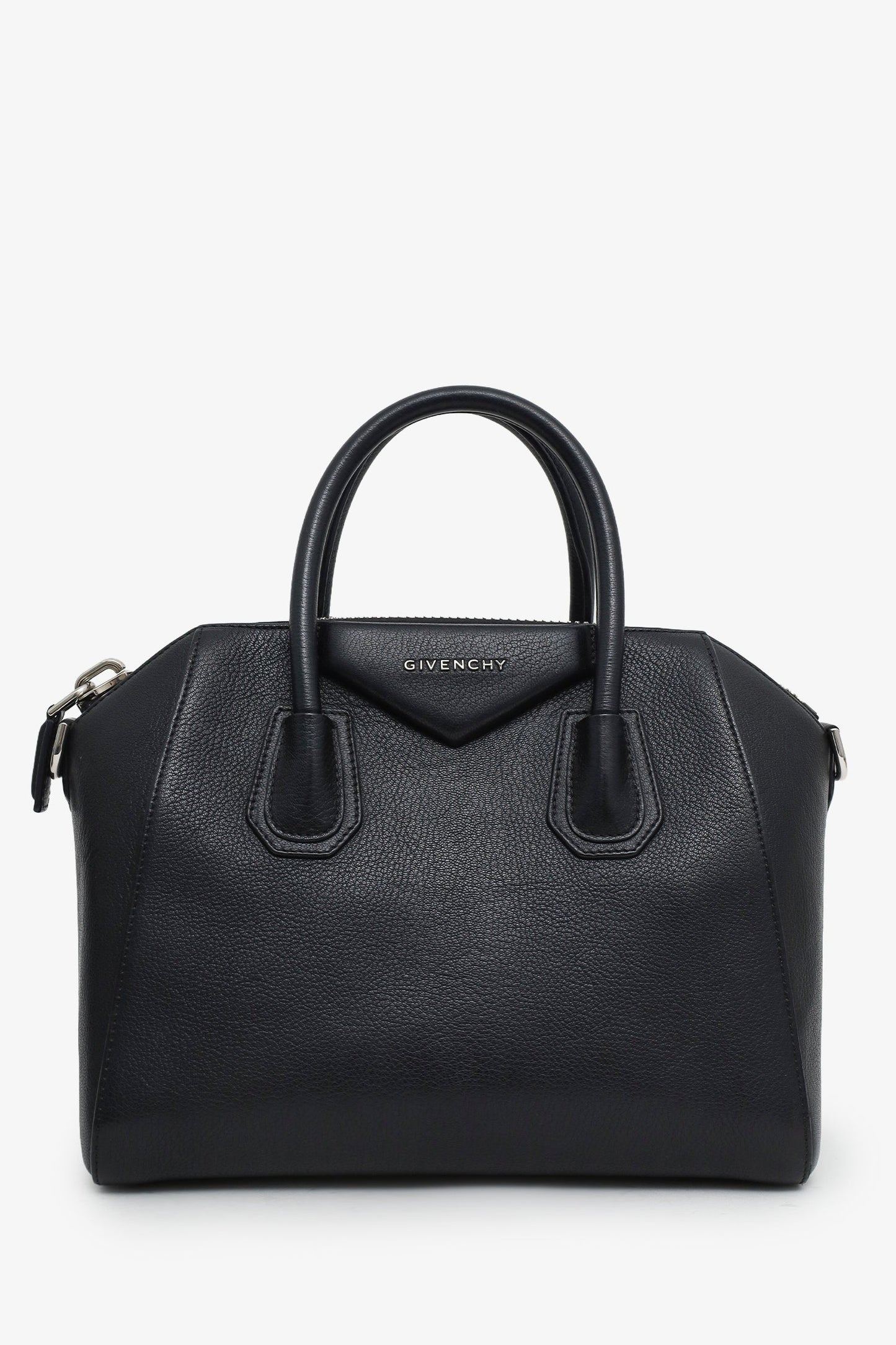 Givenchy Black Leather Small Antigona Bag With Strap