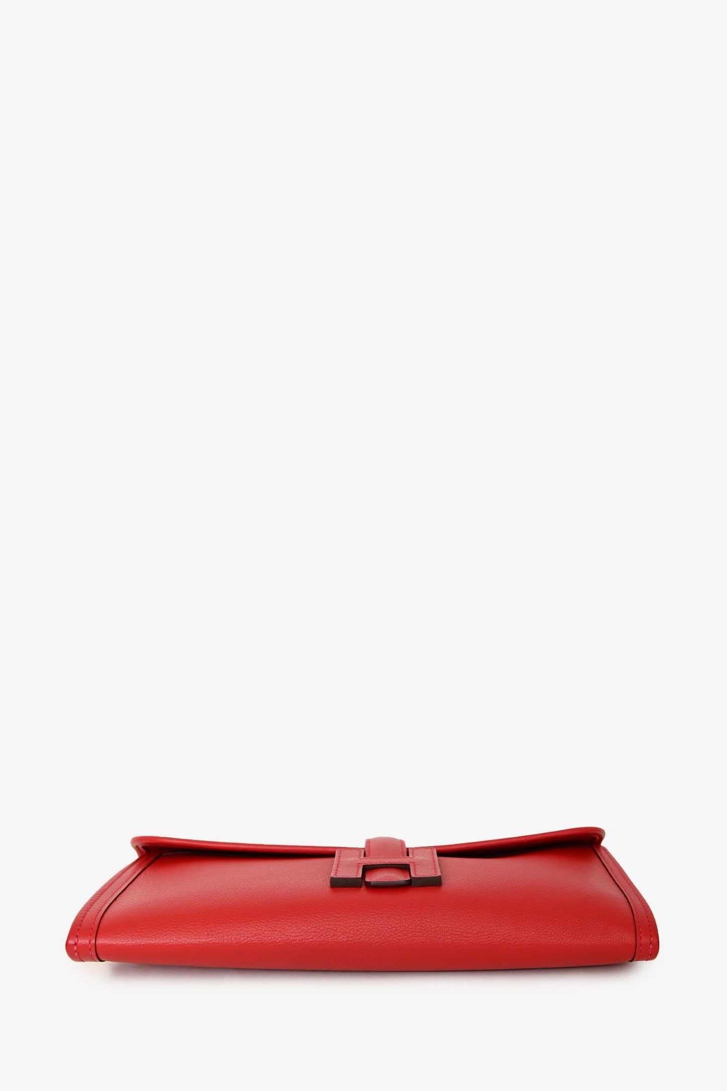 Hermès 2018 Red Evercolour Leather Jige 29 Clutch