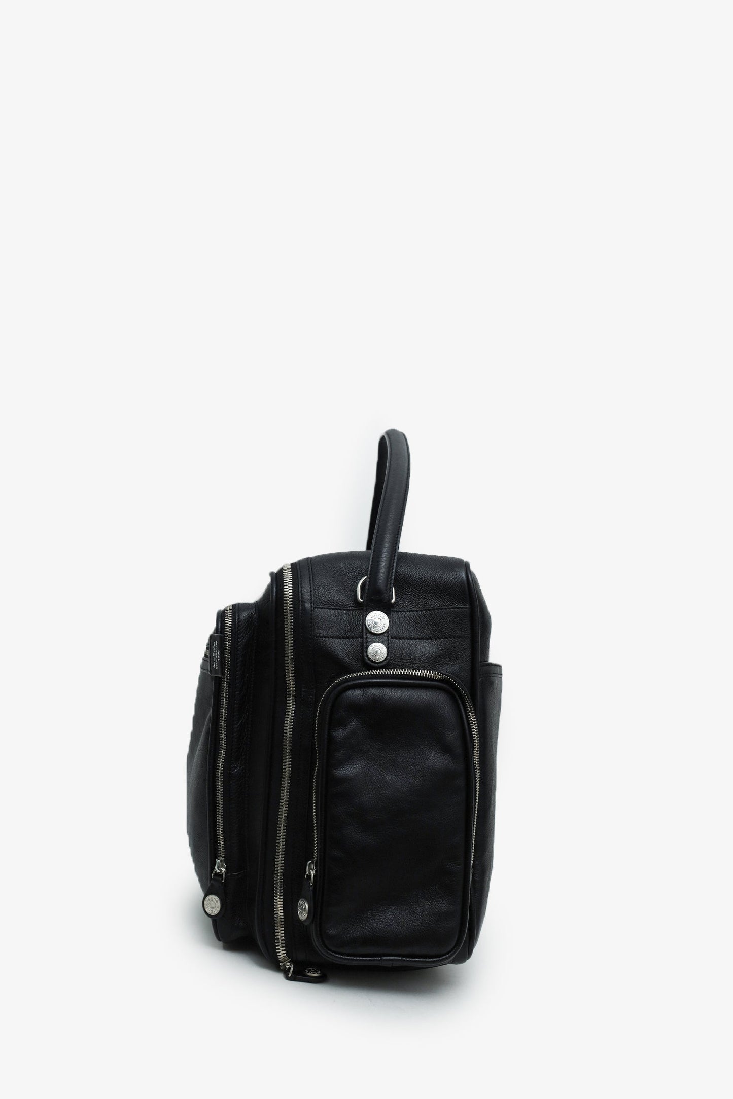 Acne Studios Black Leather Camero Hotel Duffle Bag
