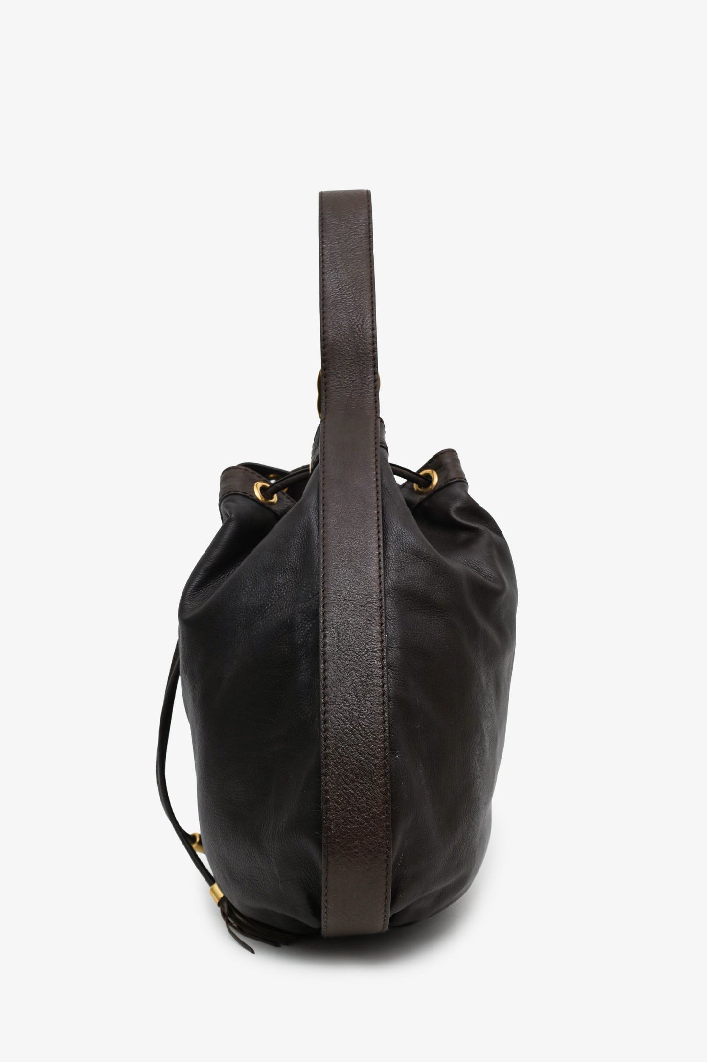Gucci Brown Leather Medium Icon Hobo Bag