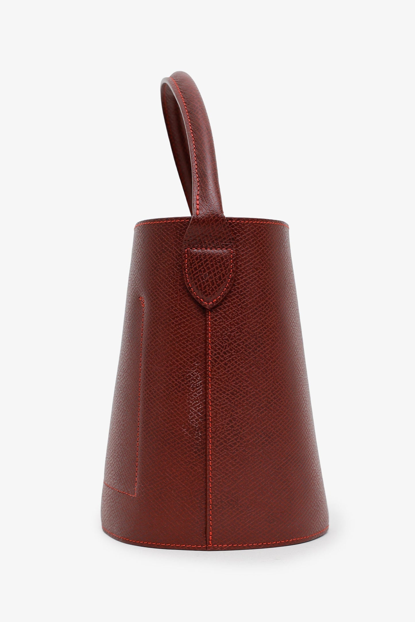 Longchamp Burgundy Leather Épure S Bucket Bag