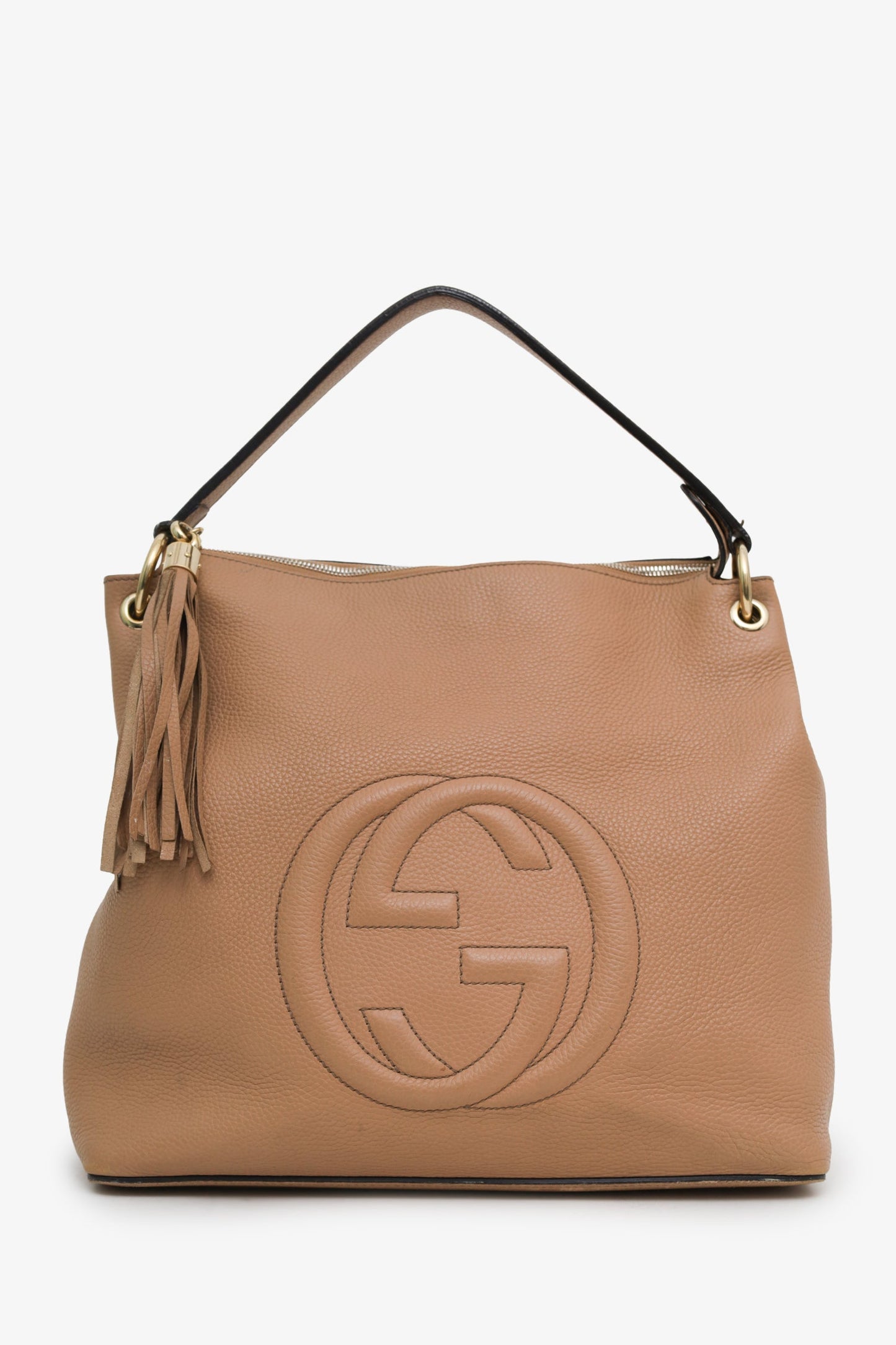 Gucci Tan Leather Medium 'Soho' Chain Tote Bag