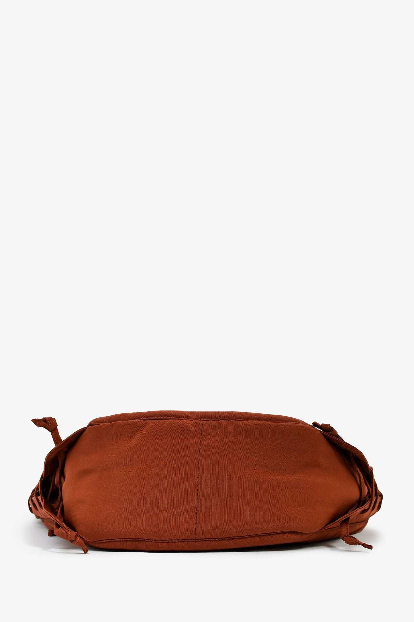 Lemaire Rust Brown Quilted Canvas Soft Game Medium Shoulder Bag