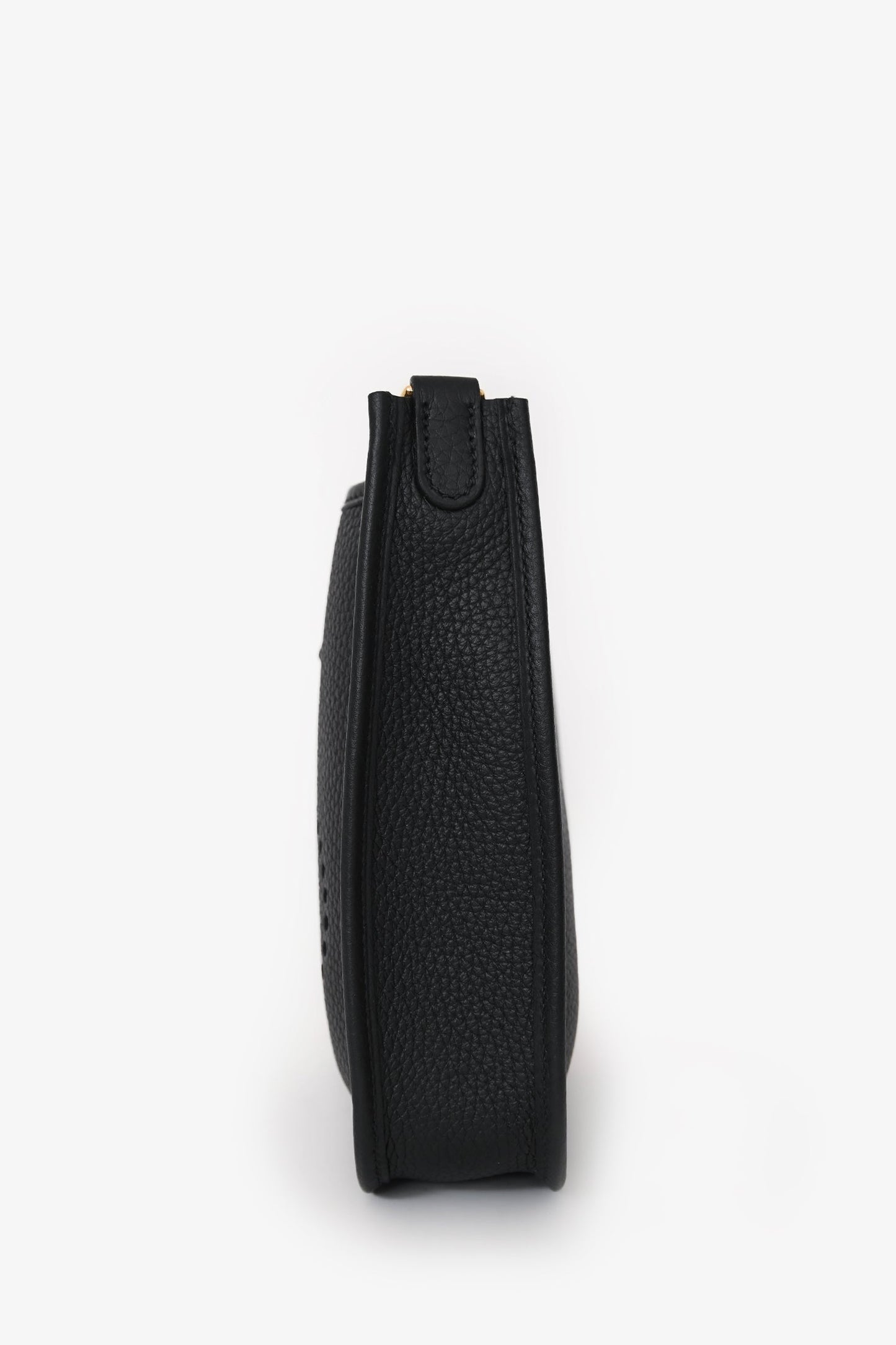 Hermès Black Clemence Leather Evelyne TPM Crossbody GHW