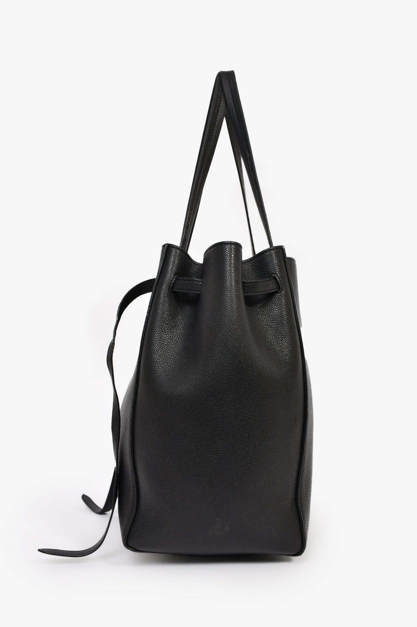 Celine 2022 Black Grained Leather Cabas Tote