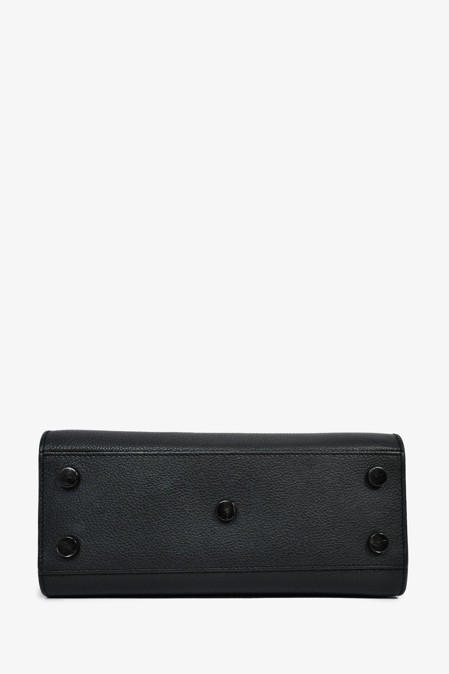 Saint Laurent Black Grained Leather Nano 'Sac de Jour' with Strap