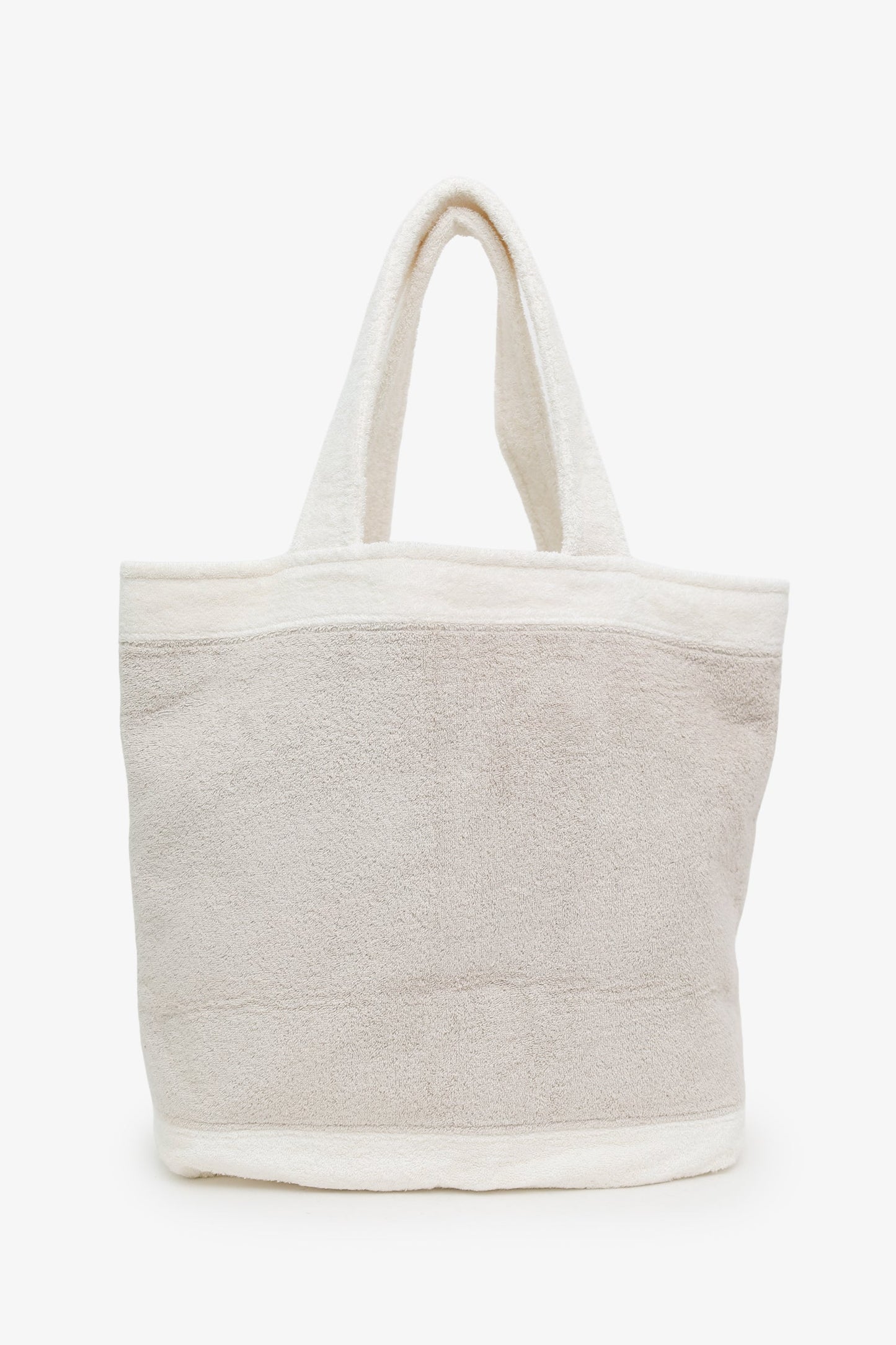 Chanel™ Beige/White Terry Cotton CC Beach Tote Towel Set
