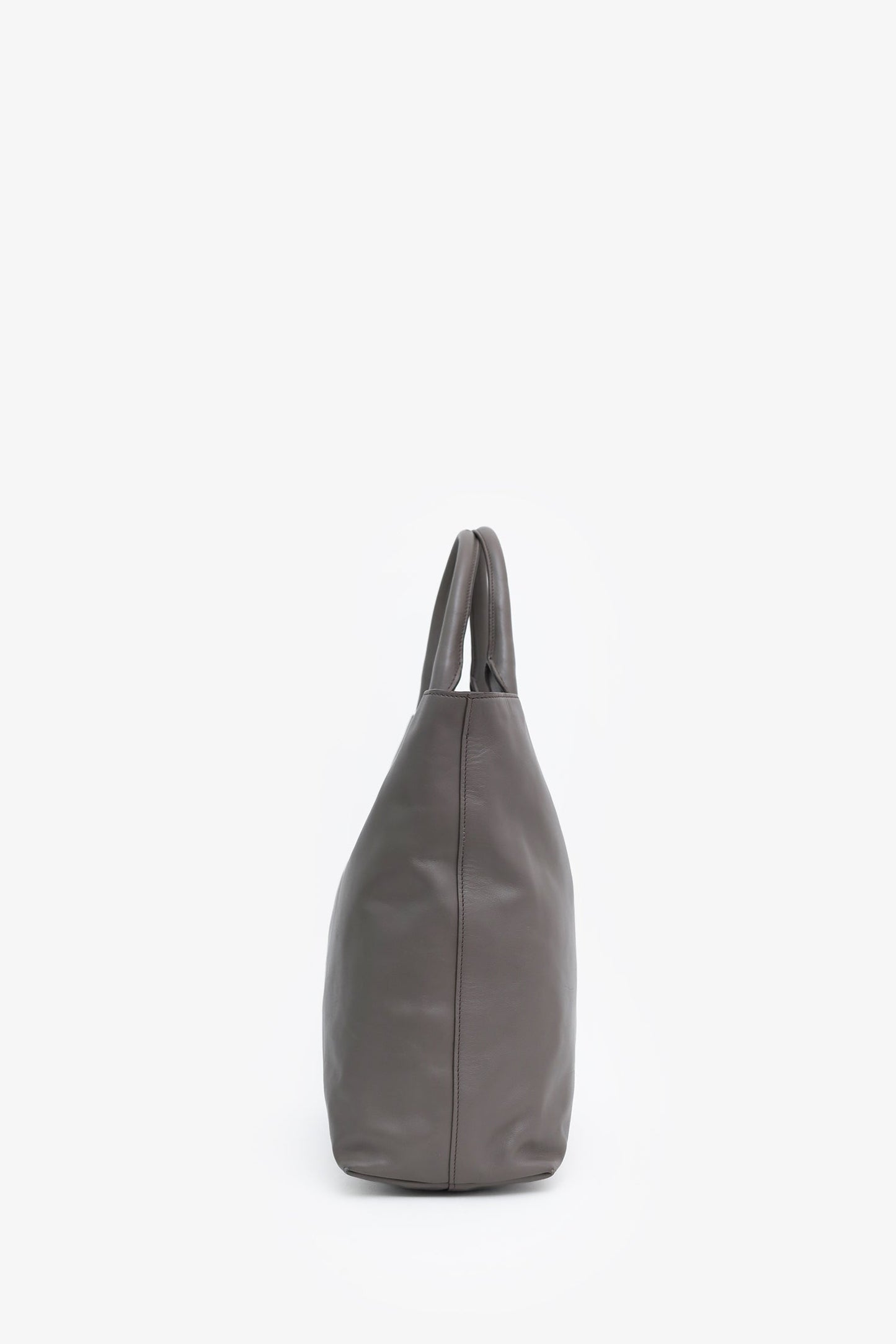 Prada Grey Soft Calf Leather 'Bauletto' Crossbody Bag