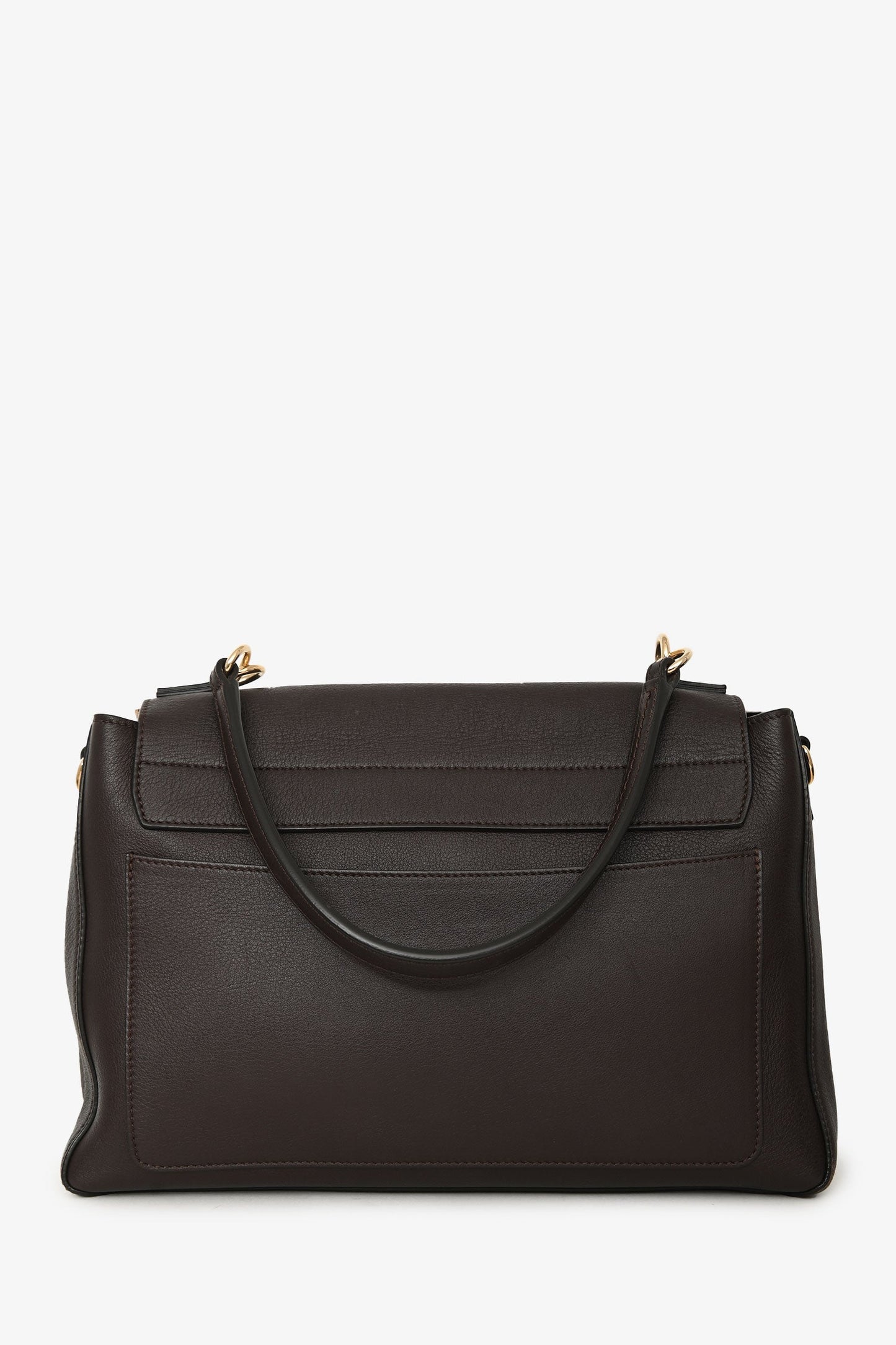 Chloe Brown Leather Faye Shoulder Bag with Strap
